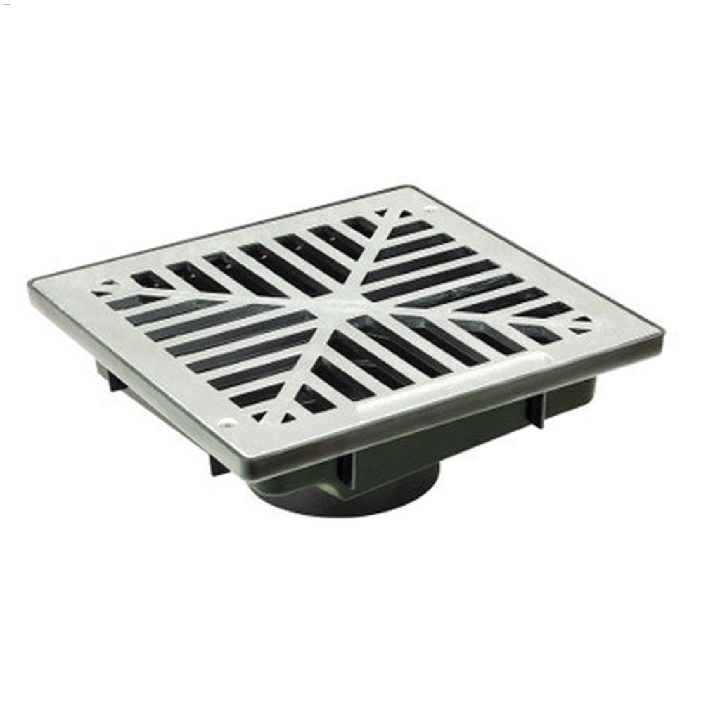 9" x 9" Vortex Catch Basin With Flat Aluminum Grate
