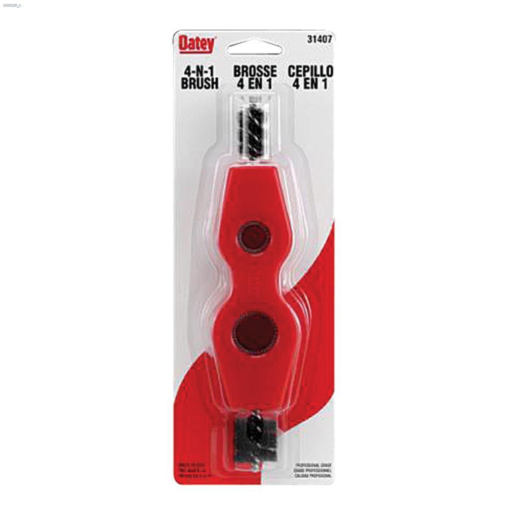 1/2" & 3/4" High Carbon Steel 4-In-1 Cleaning Brush
