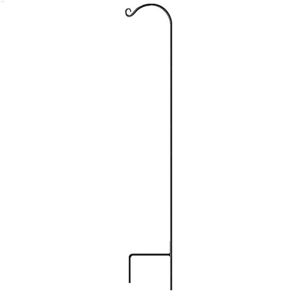 64" Black Forged Steel Single Crook Shepherd Hook