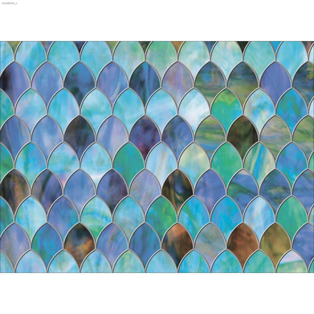 24" x 47" Peacock Static Premium Window Film