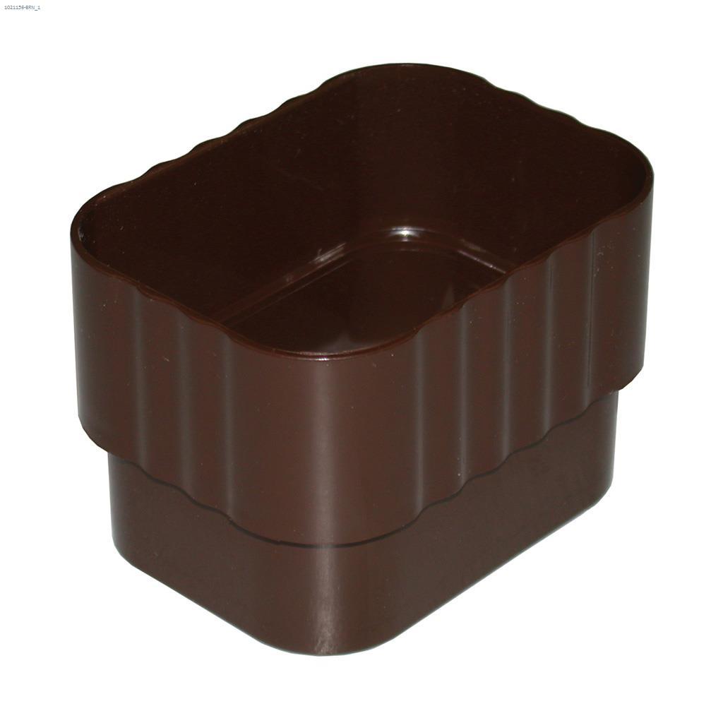 Brown PVC Downspout Connector