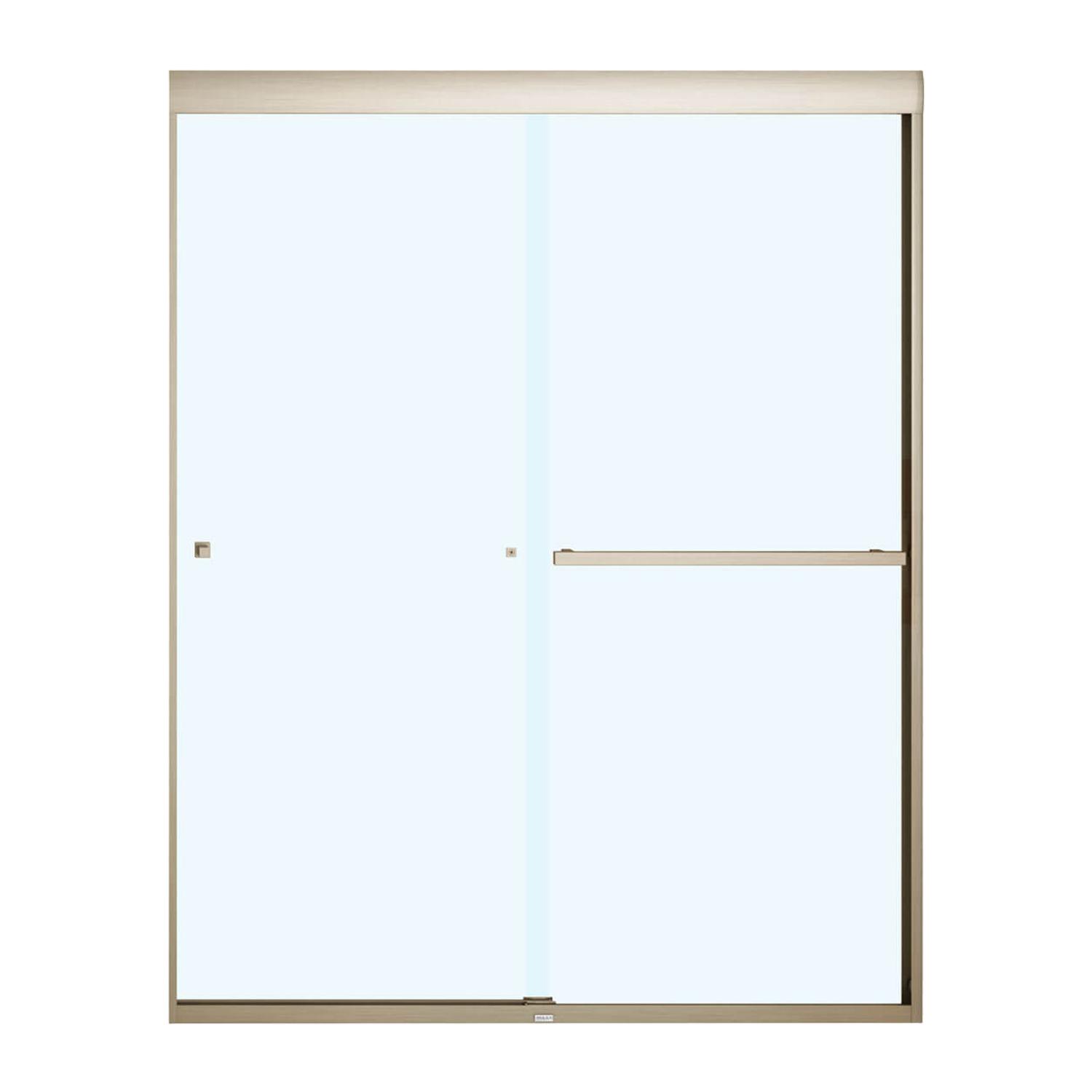 55 - 59" x 71" x 8 mm Brushed Nickel Clear Aura Shower Door