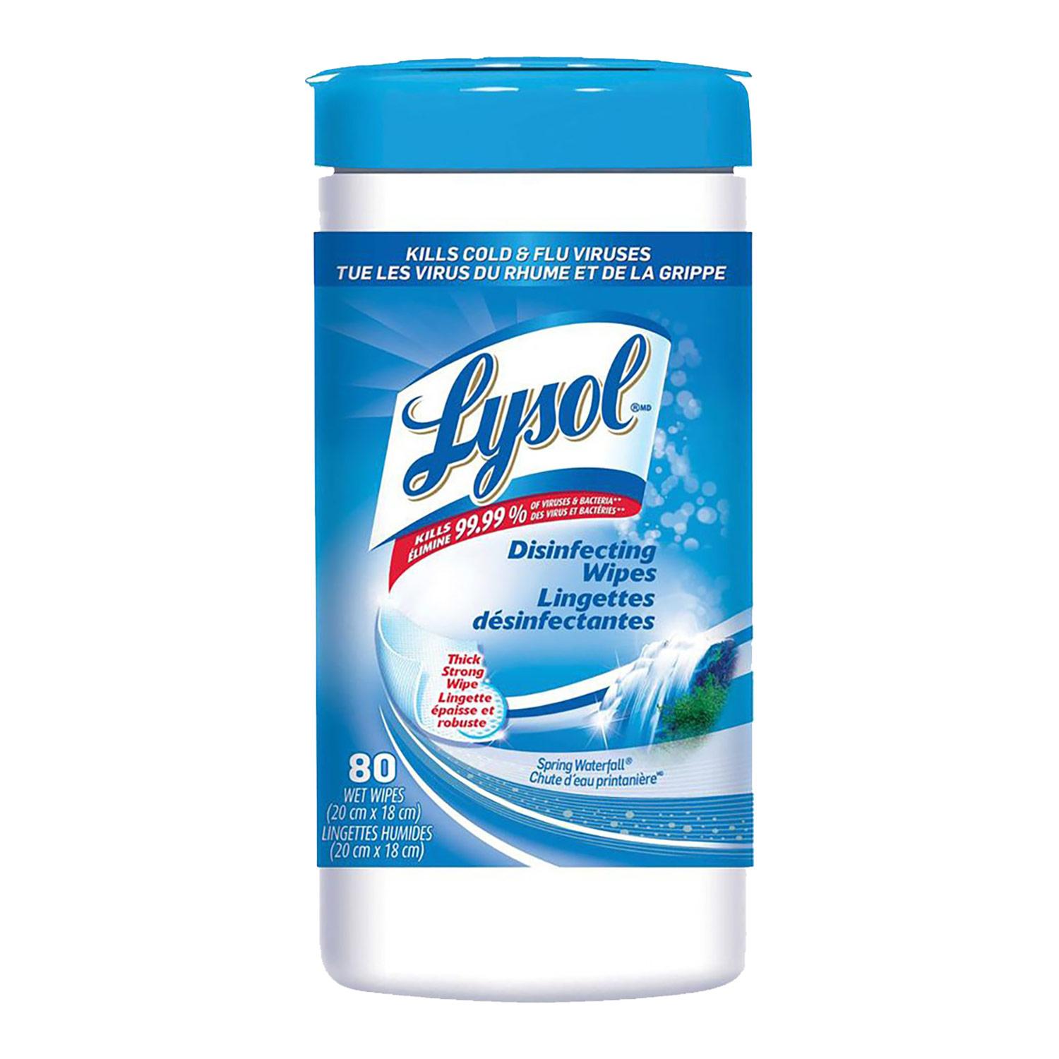 Lysol 80 Ocean Fresh Spring Waterfall Disinfectant Wipes