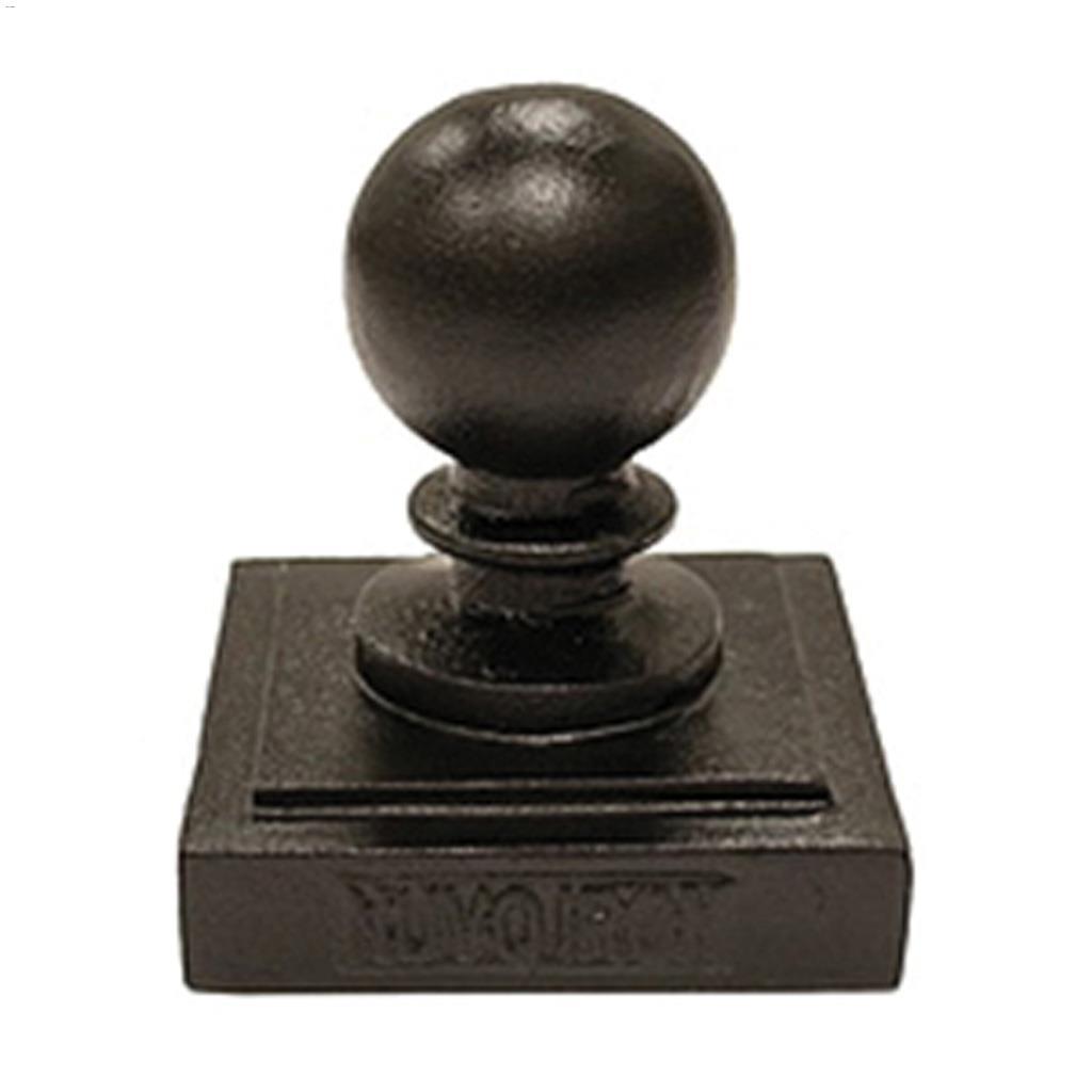 3-1/2" x 3-1/2" Black Ball Post Ornamental Post Cap