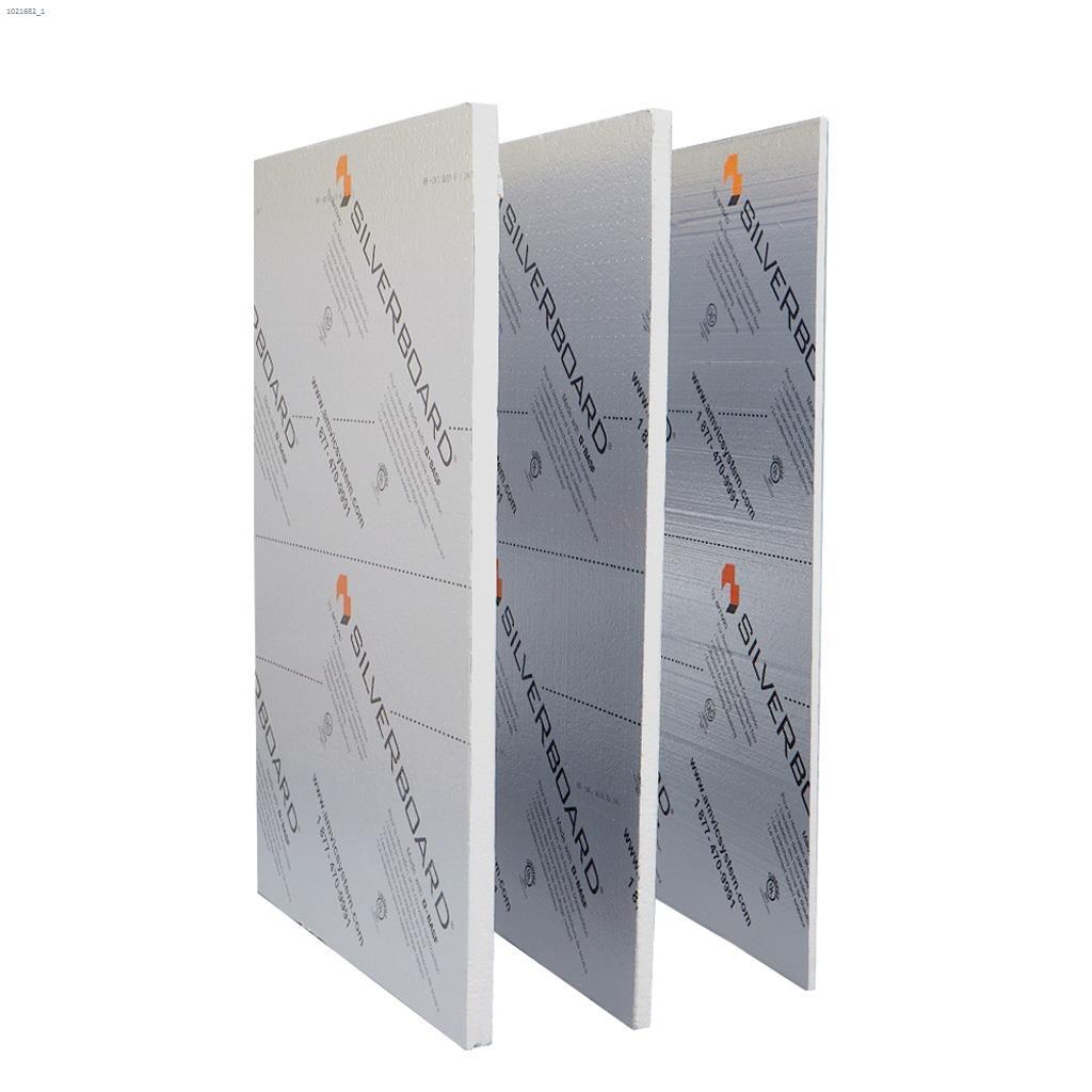 SilveRboard 8' x 4' x 1/2" Faced Rigid Insulation Sheet R2