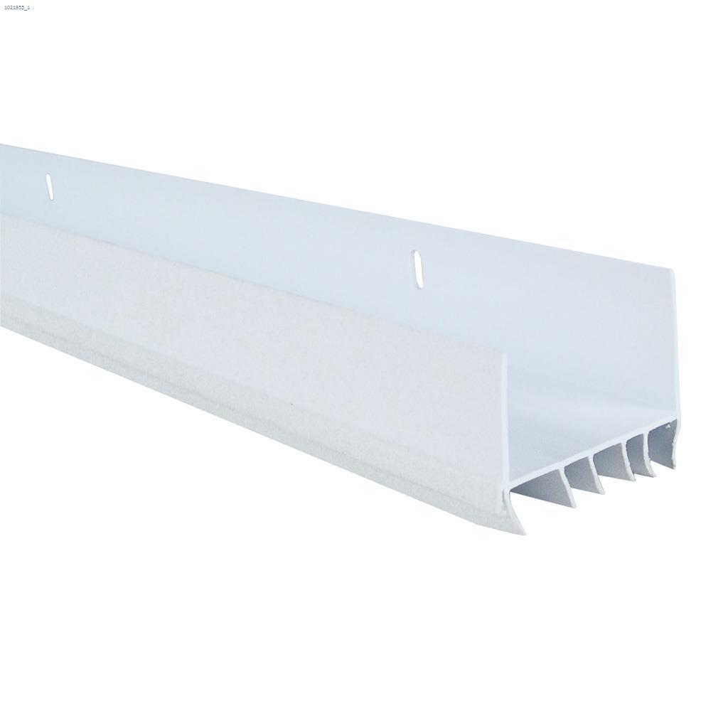 36" Vinyl White Door Sweep With Fins