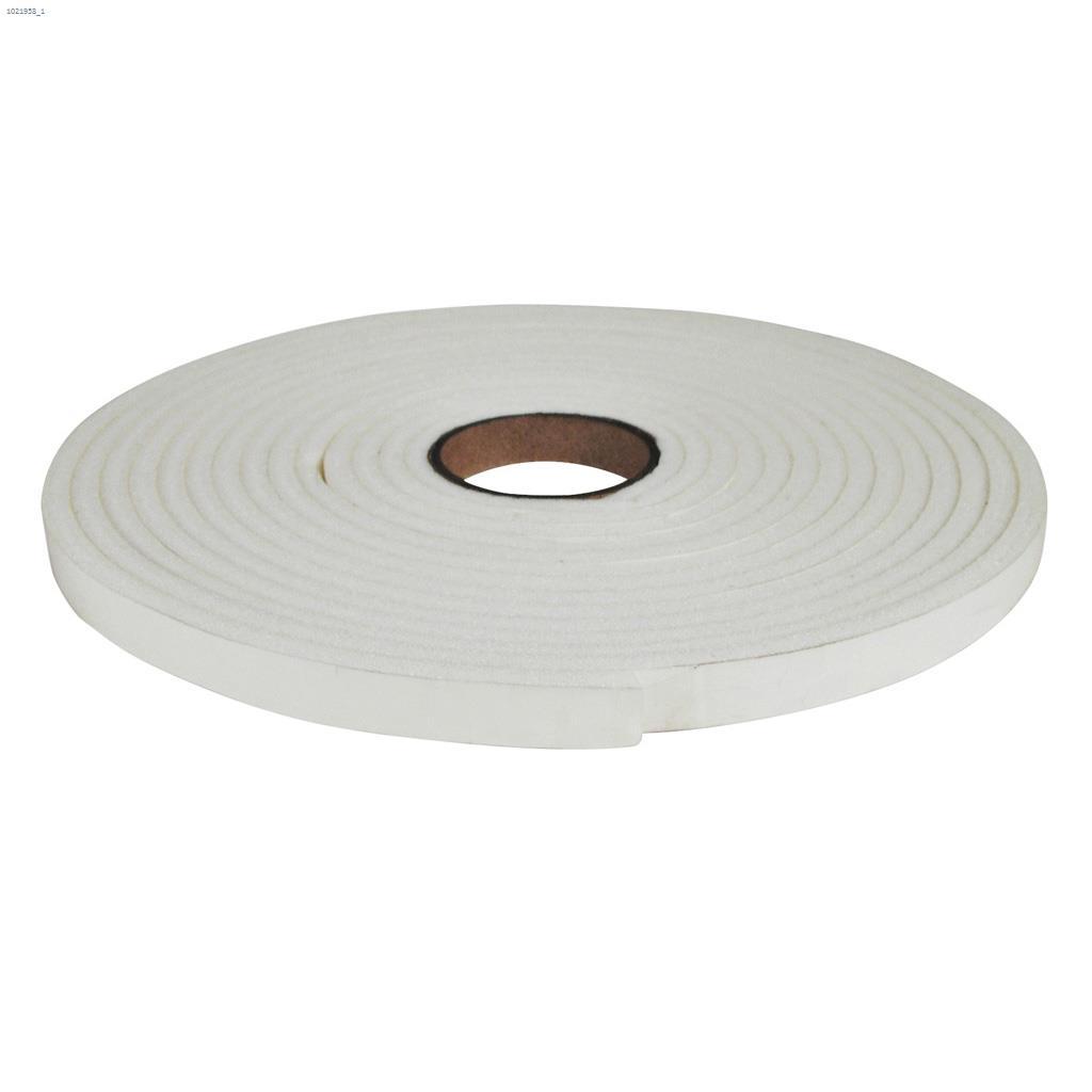 3/8" x 16.4' White Closed Cell Insulating Foam Tape