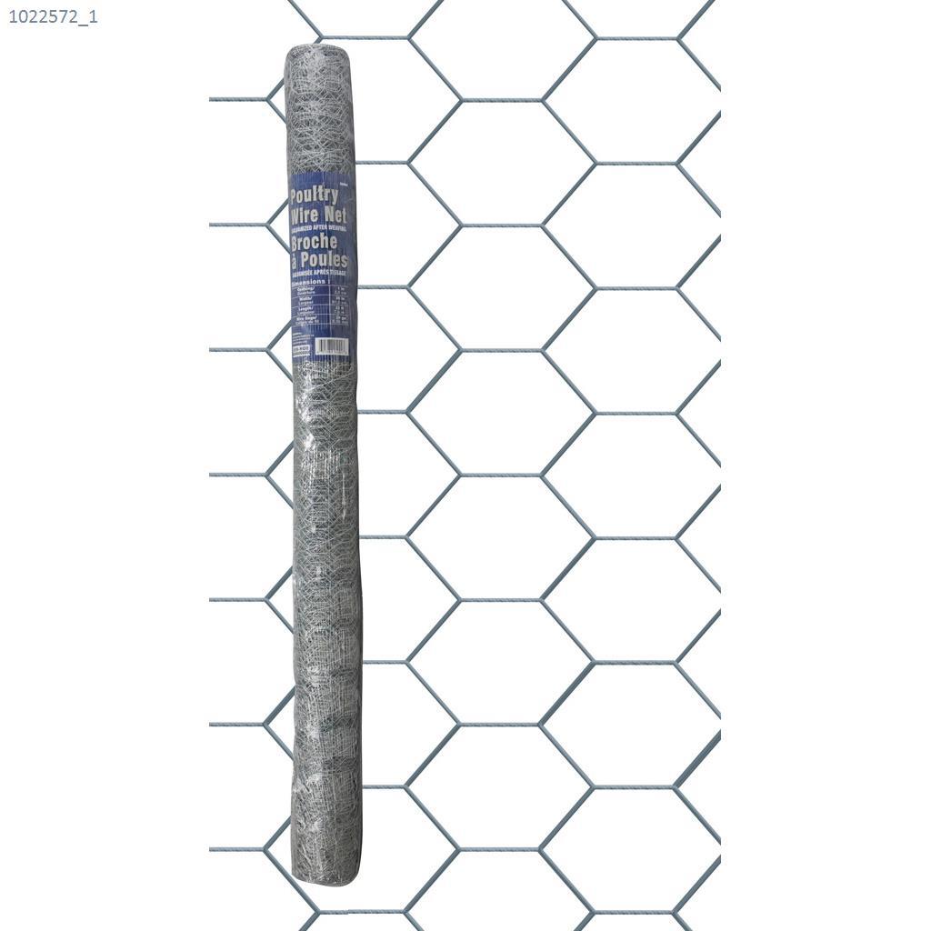 1" x 36" x 50' Hot Dipped Galvanized Poultry Netting