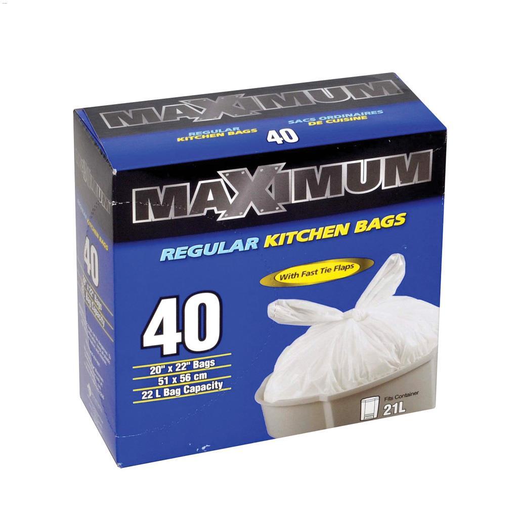 White Regular Garbage Bag-40/Pack
