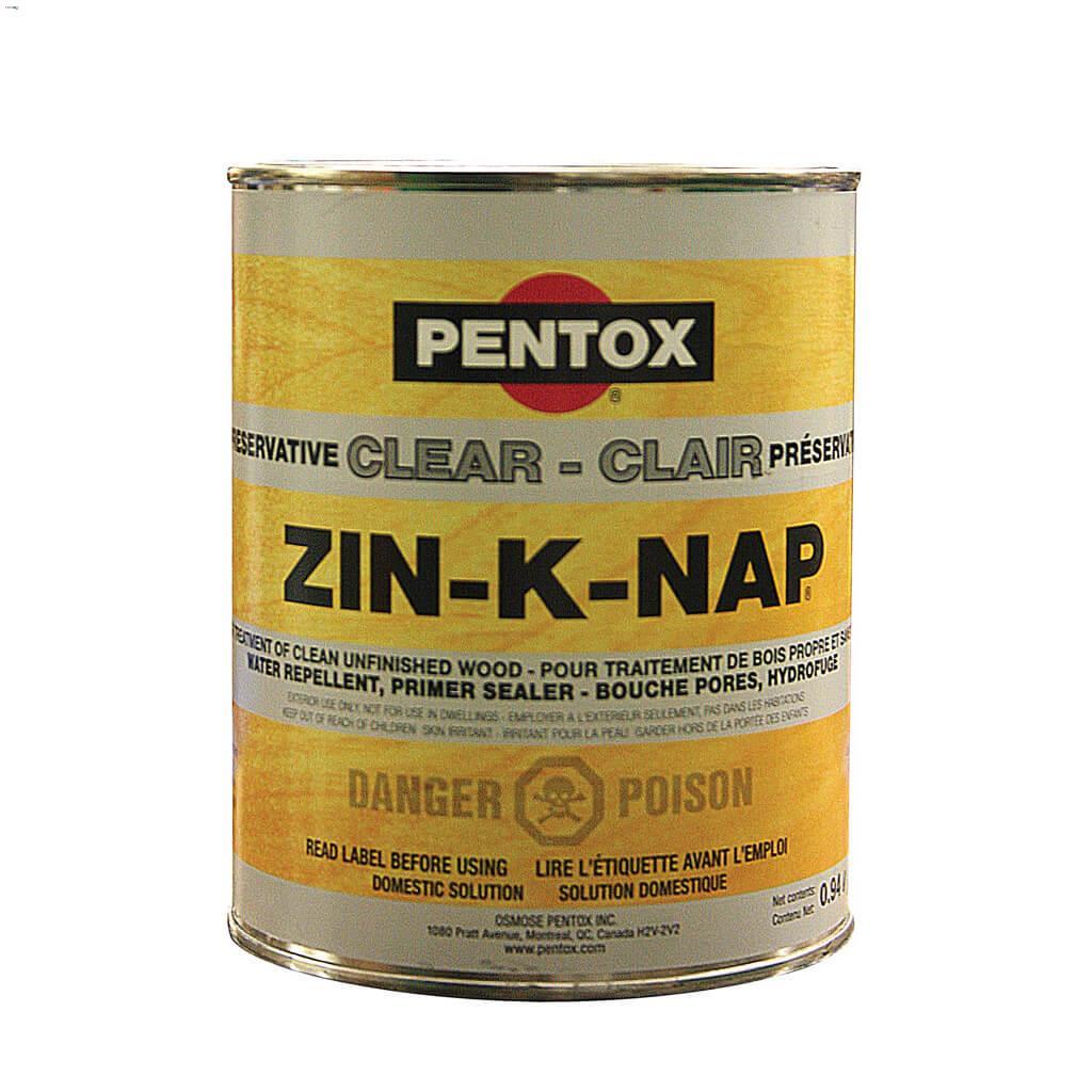 Pentox ZIN-K-NAP Wood Preservative, Clear 0.94L