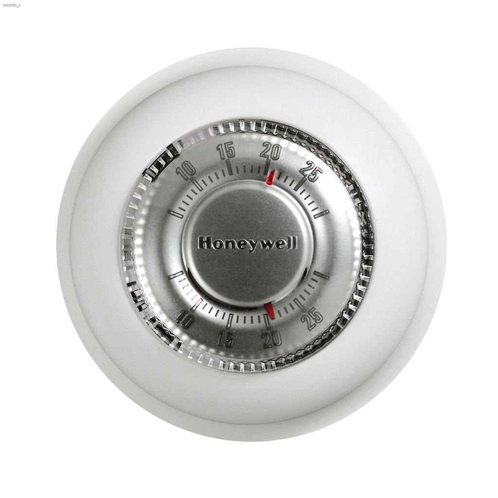 White Low Voltage Round Thermostat