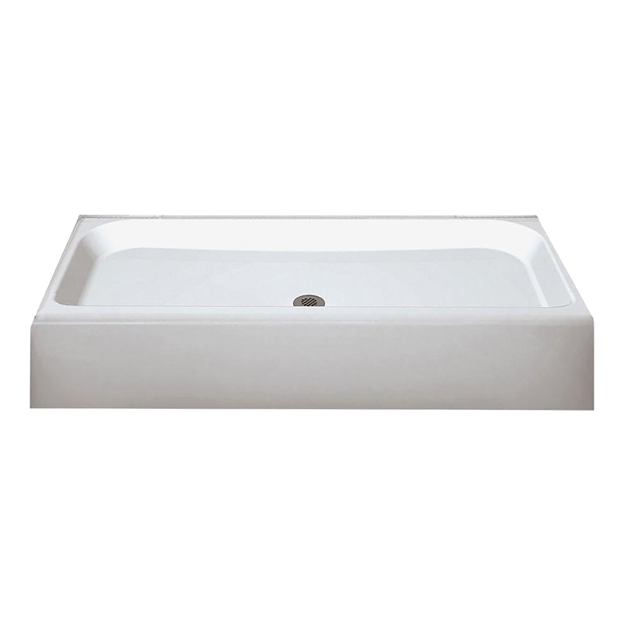 Finesse 6032 White Centre Drain Shower Base