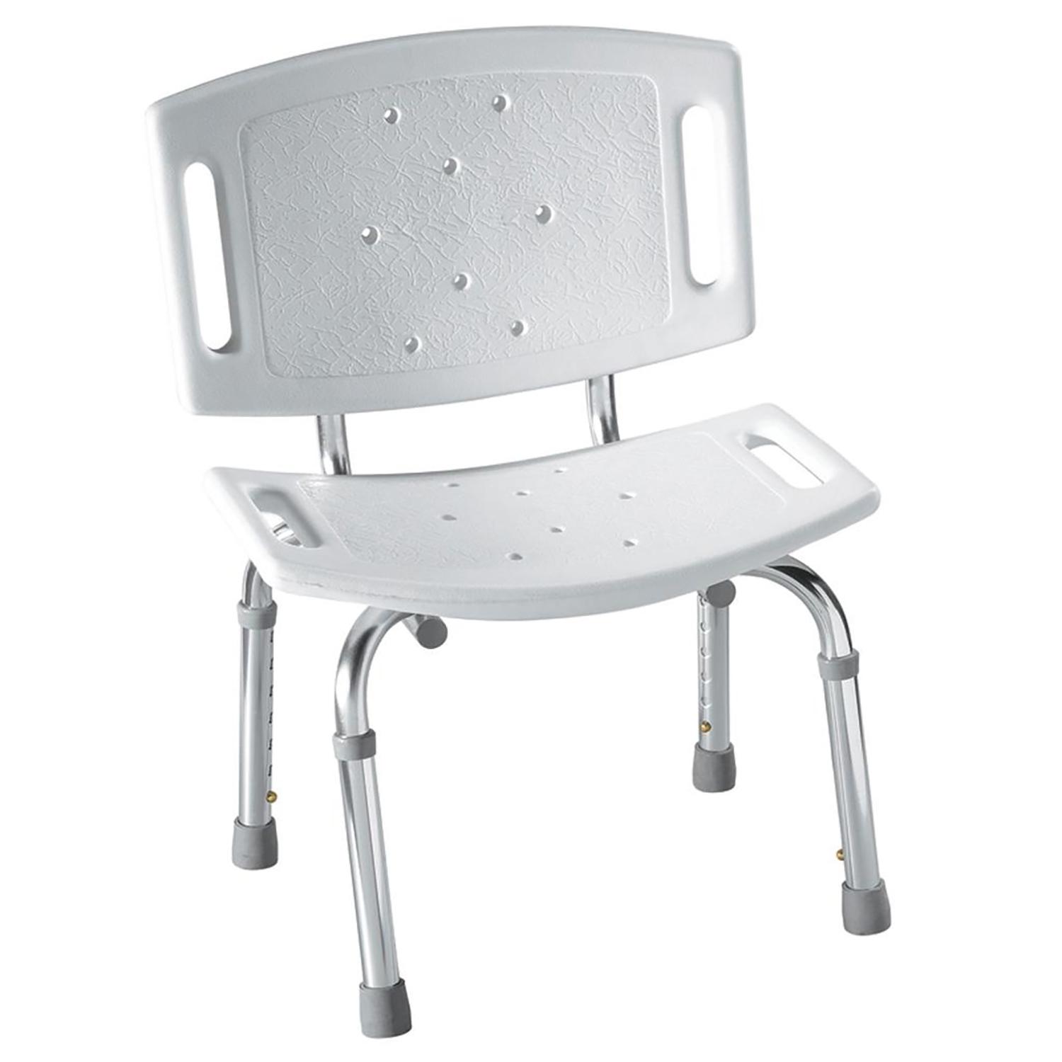250 lb White Aluminum & Polypropylene Shower Chair
