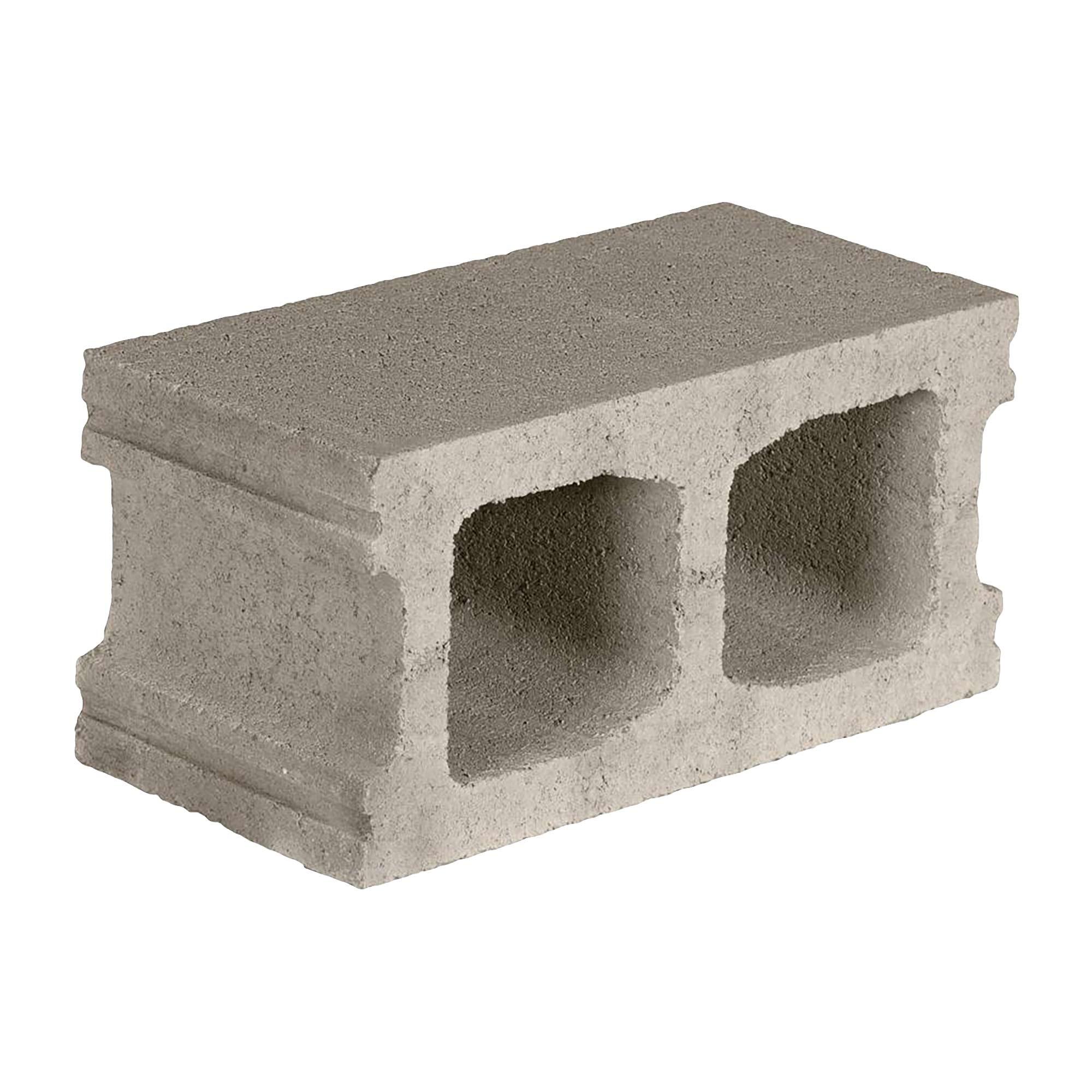 Stretcher Perforated Cement Block 8" W x 8" H x 16" L