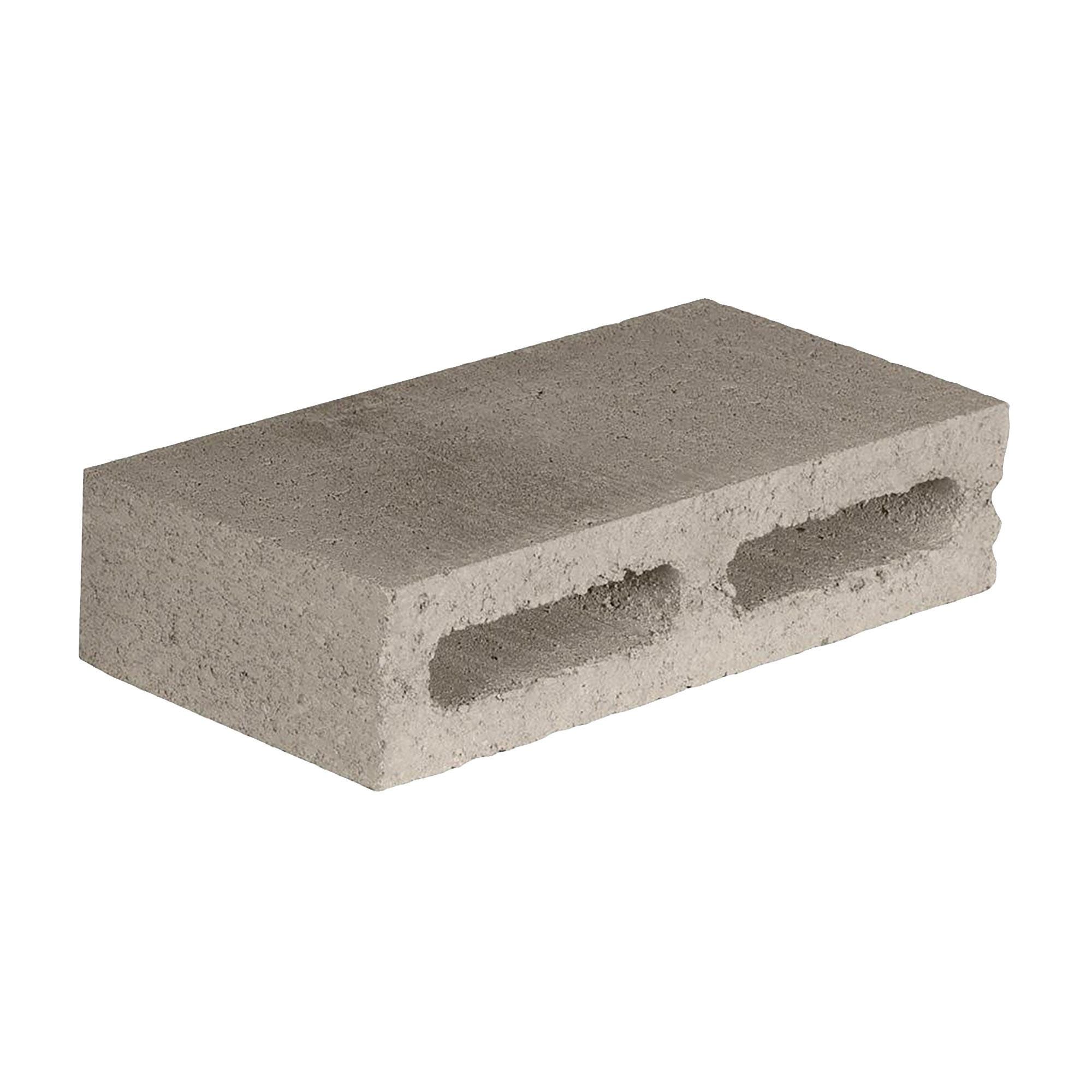 Stretcher Perforated Cement Block 4" W x 8" H x 16" L