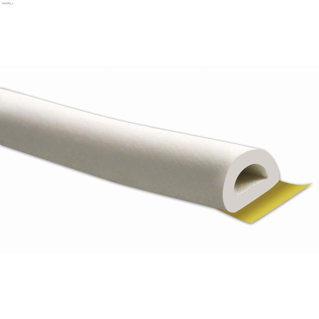 5/16" x 8.5' White Foam D-Profile Self-Stick Tape-2/Pack