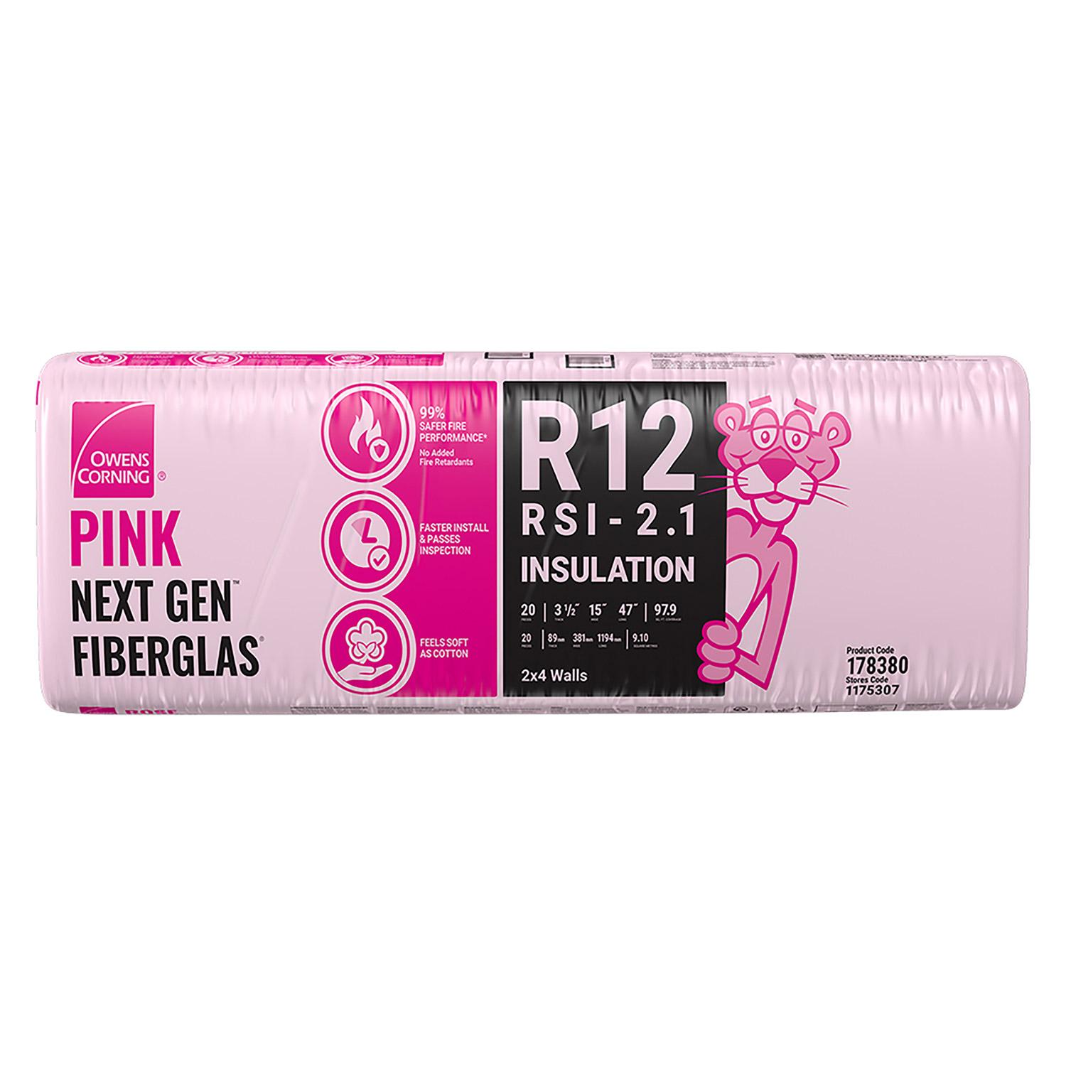 Owens Corning Insulation WS R12 47" x 15" x 3-1/2"-97.9 Sqft