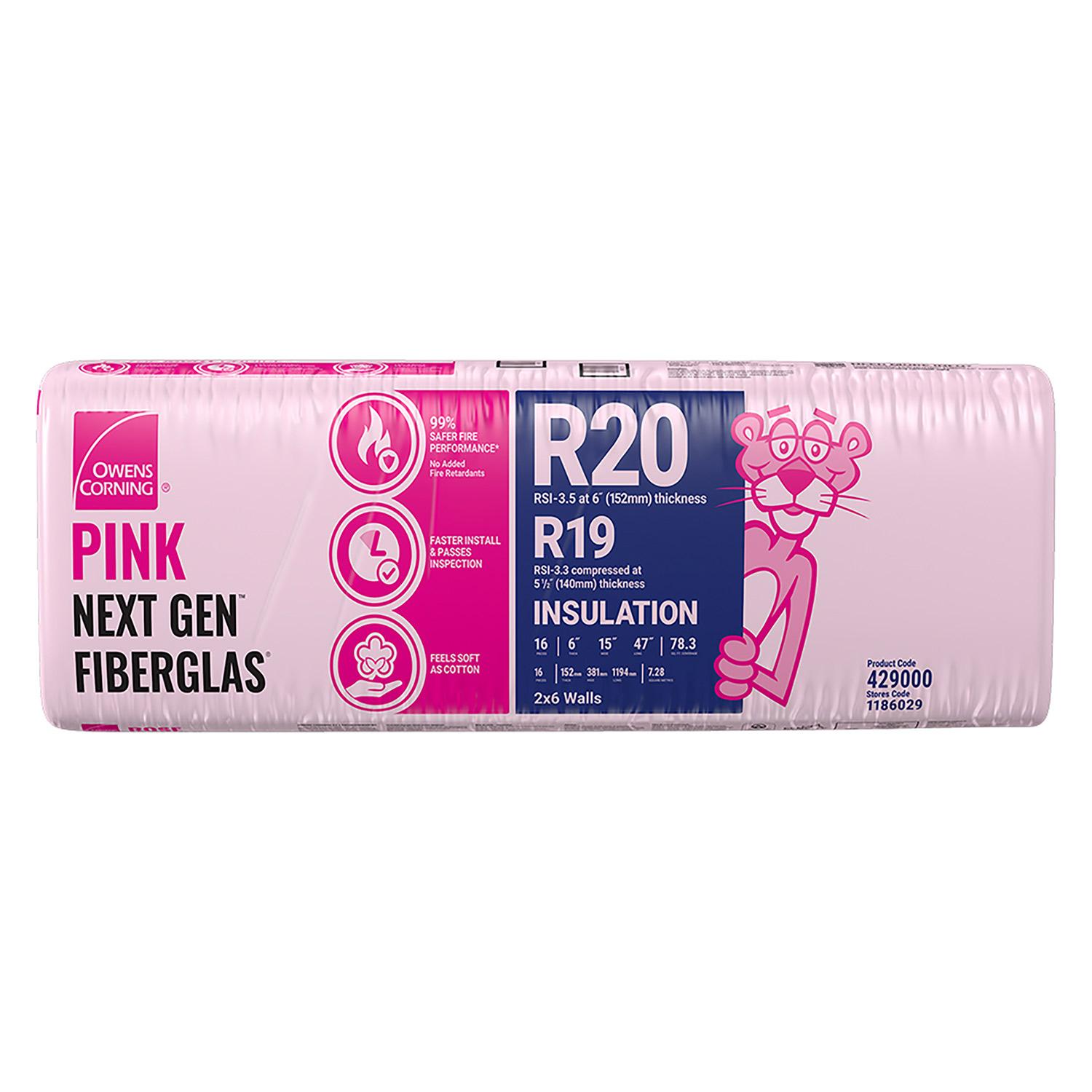 Owens Corning Insulation WS R20 47" x 15" x 6"-78.3 Sqft