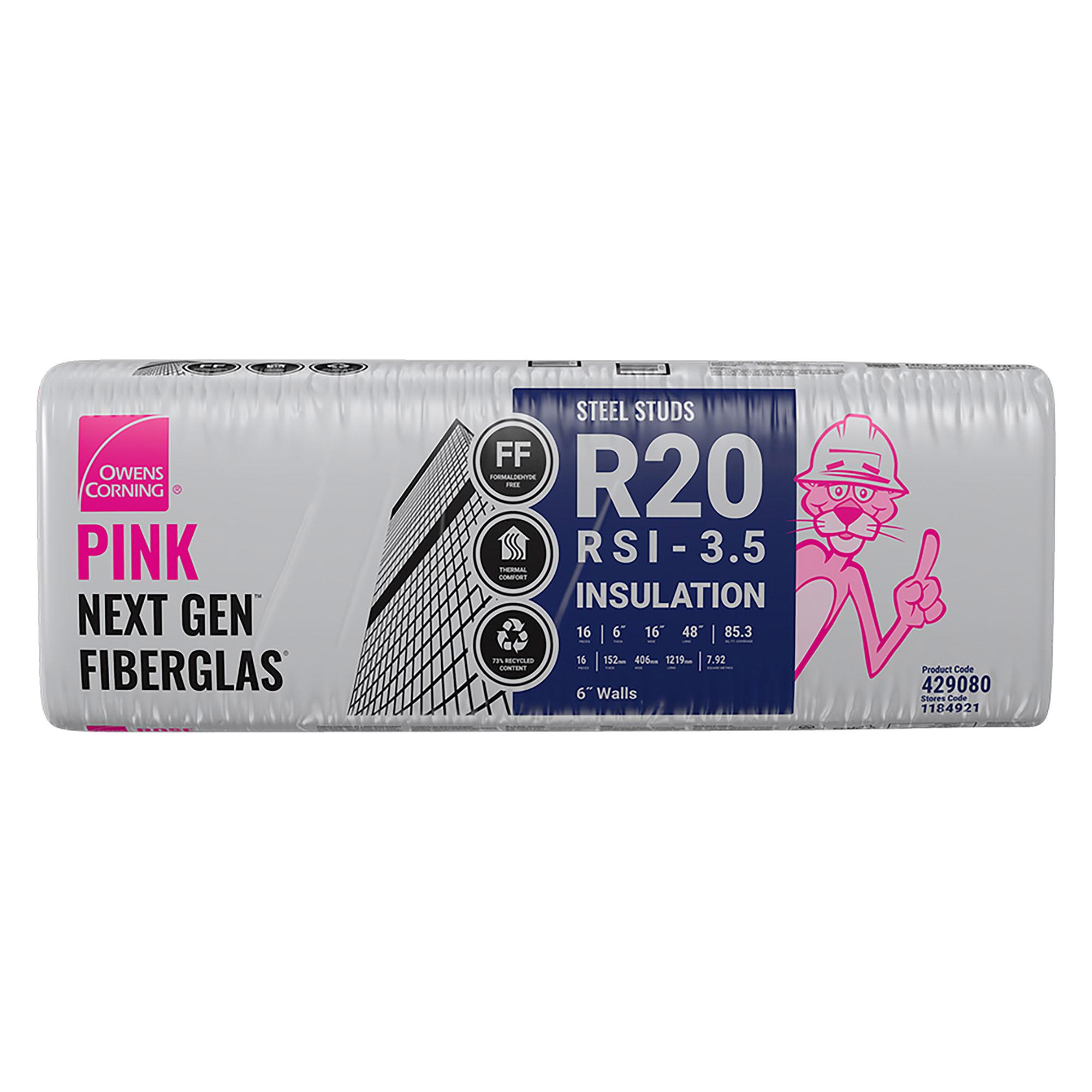 Owens Corning Insulation SS R20 48" x 16" x 6"-85.3 Sqft