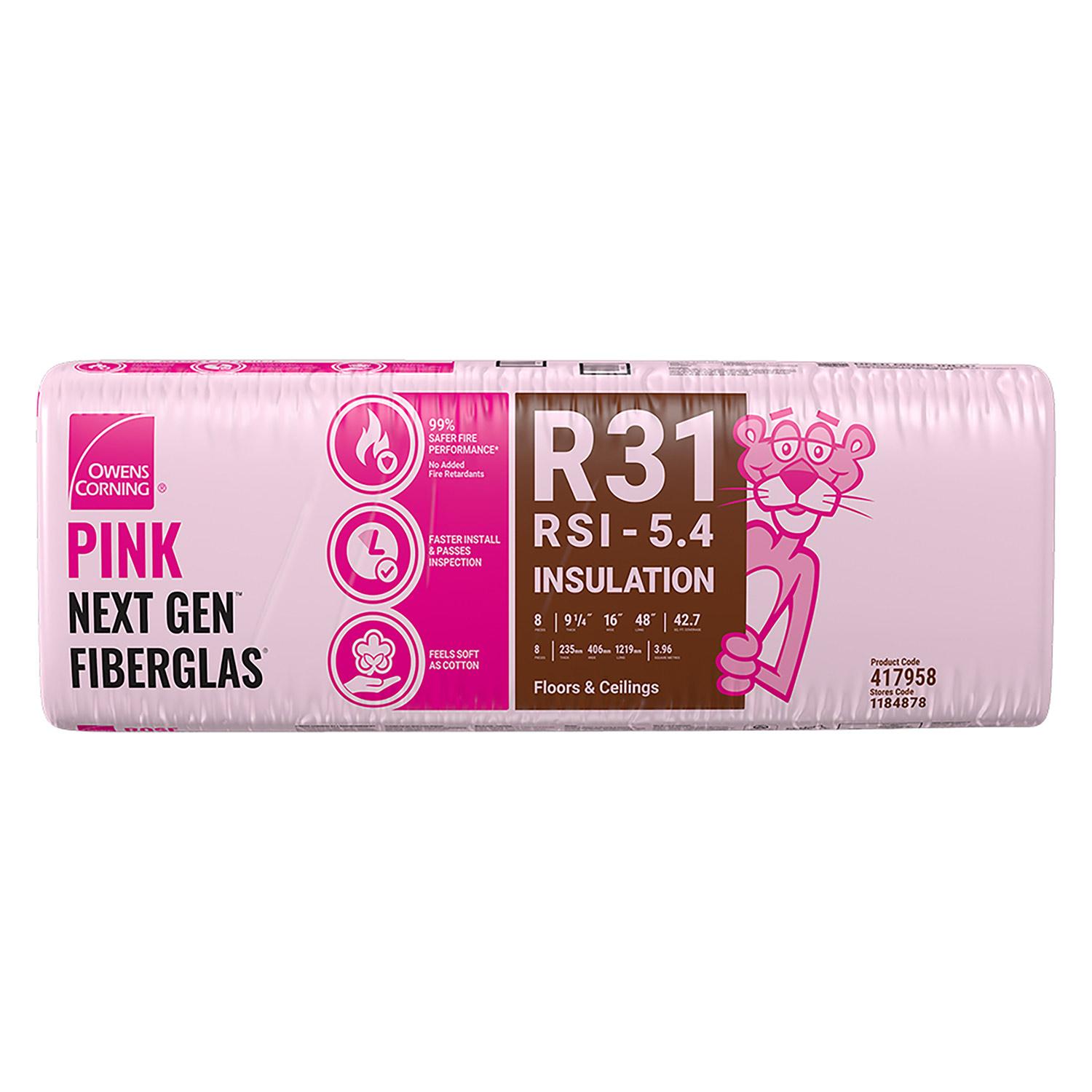 Owens Corning Insulation WS R31 48" x 16" x 9-1/2"-42.7 Sqft