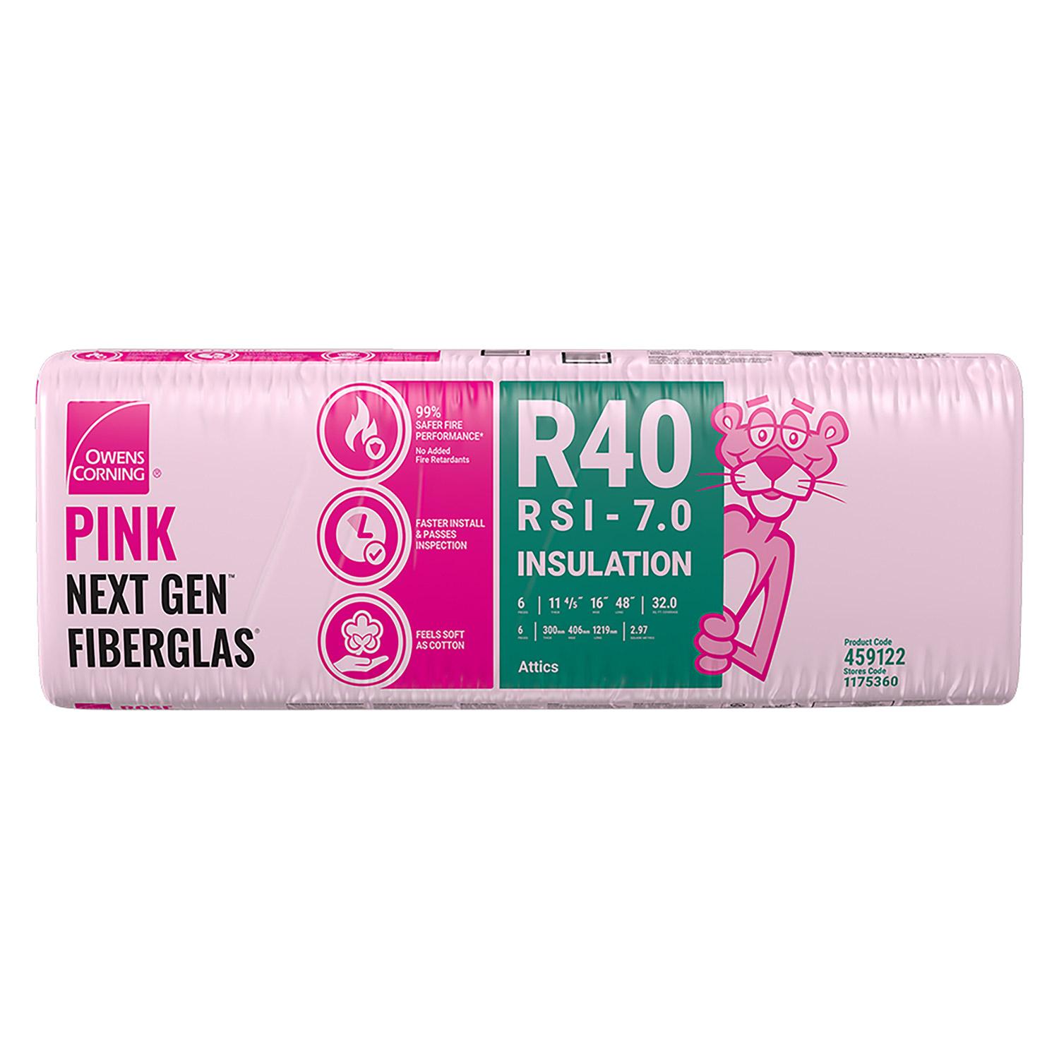 L'isolant ROSE NEXT GENMC FIBERGLASMD de Owens CorningMD est
