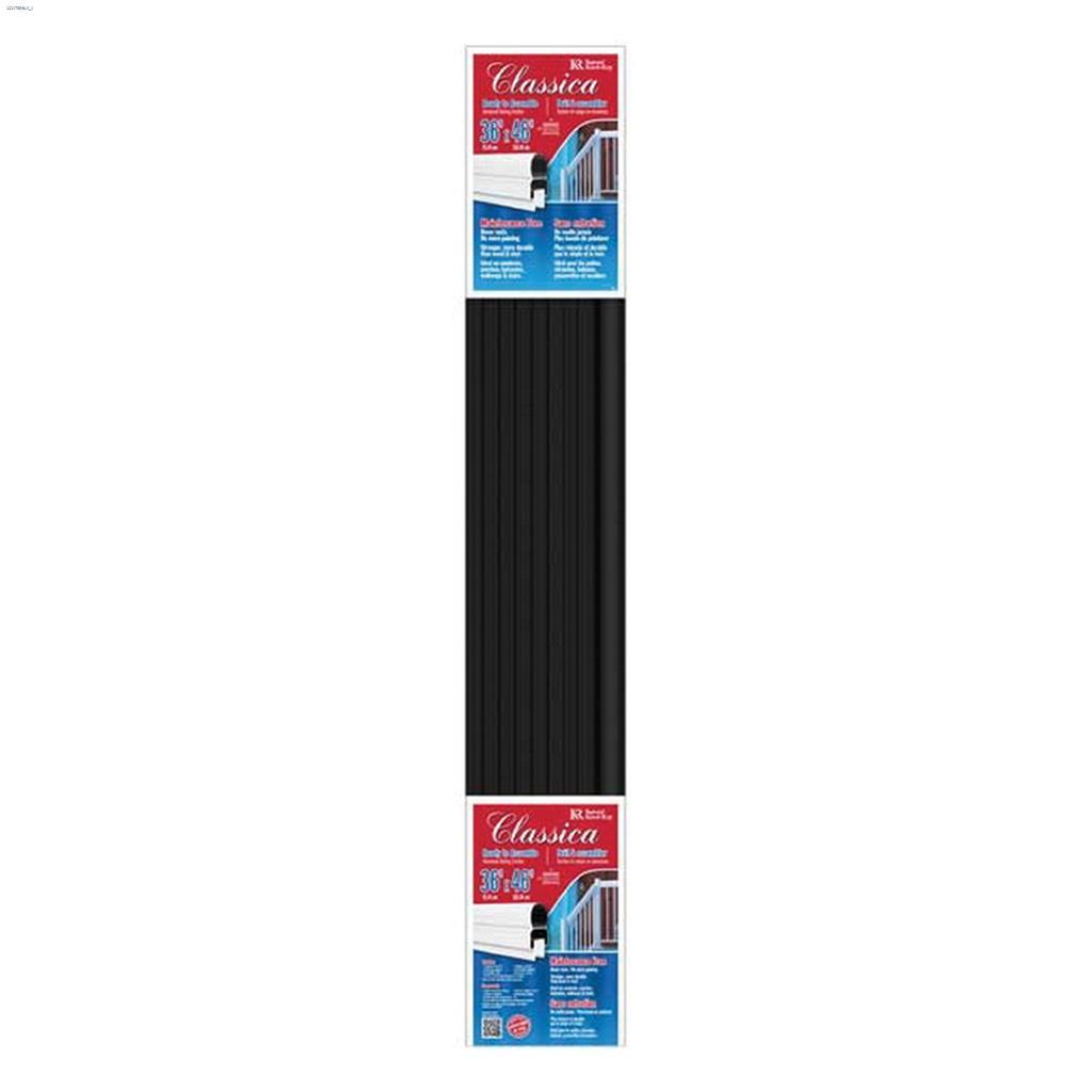46" x 36" Ensemble de rampe en aluminium noir droits