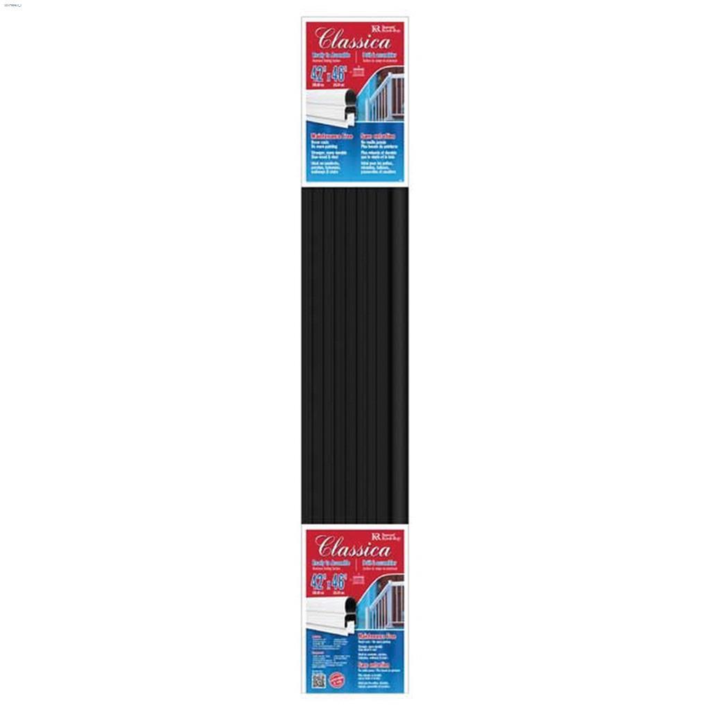 46" x 42" Ensemble de rampe en aluminium noir droits