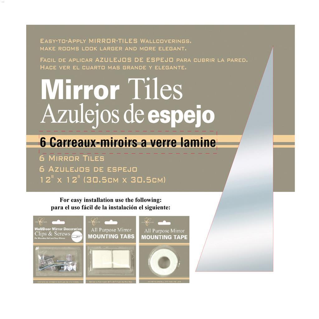 12" Mirror Deco Tiles