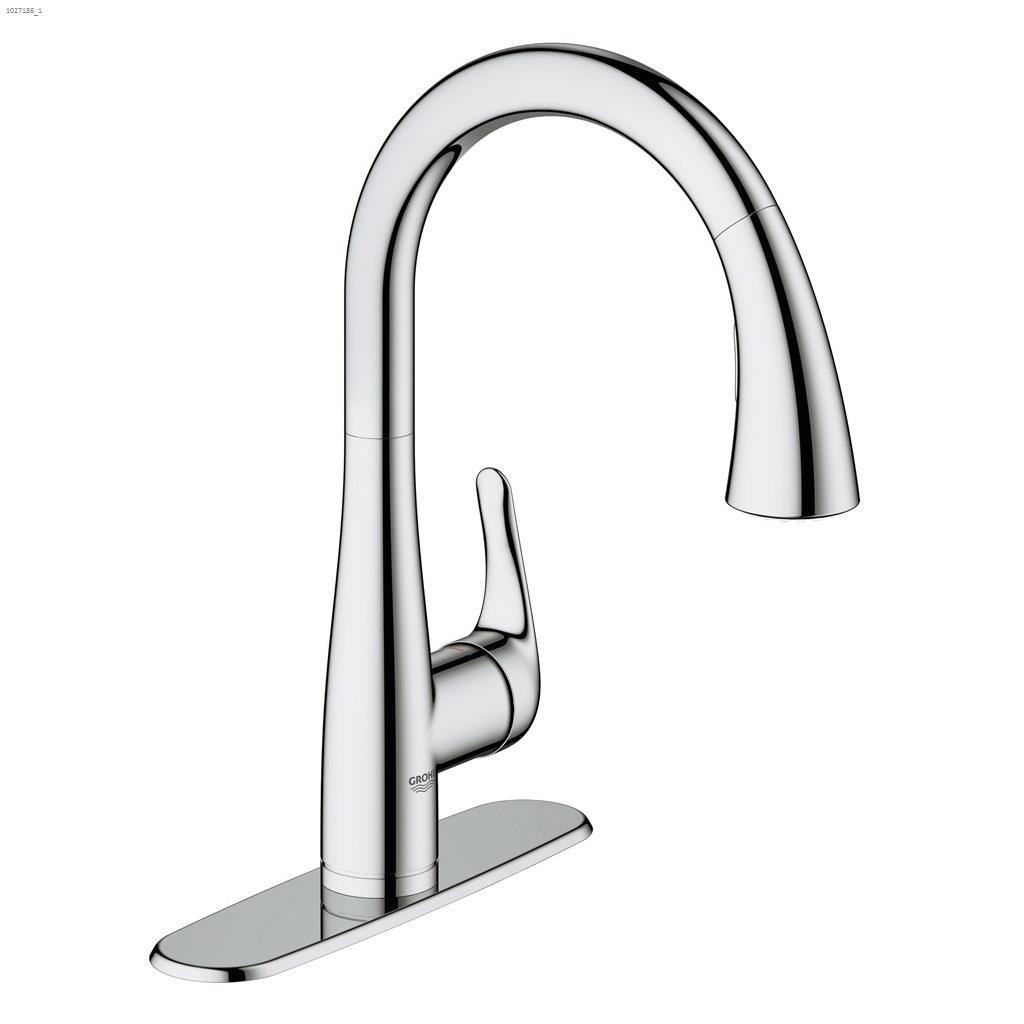 Robinet de cuisine à bec rétractable Elberon, 1 manette
