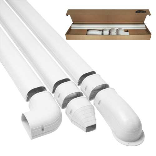 3-1/2" x 12' White Wall Duct Kit