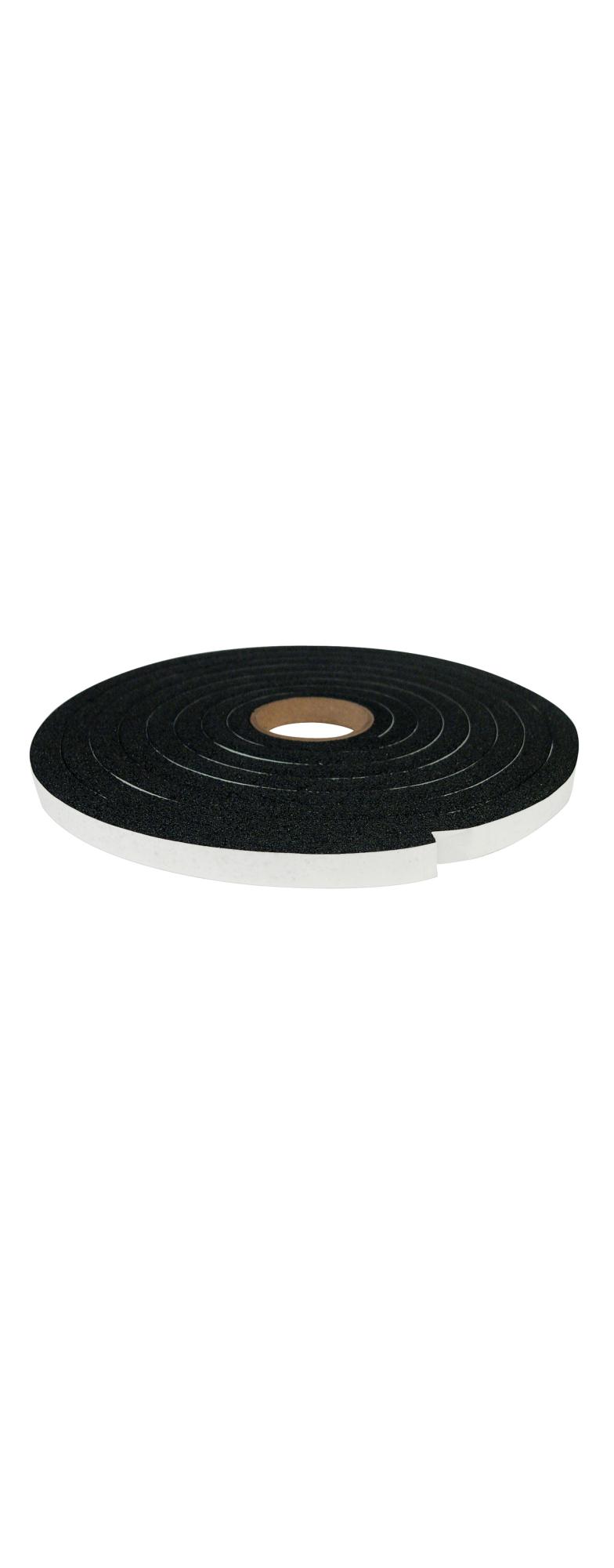3/8" x 3/8" x 10' Black Neoprene Foam Tape