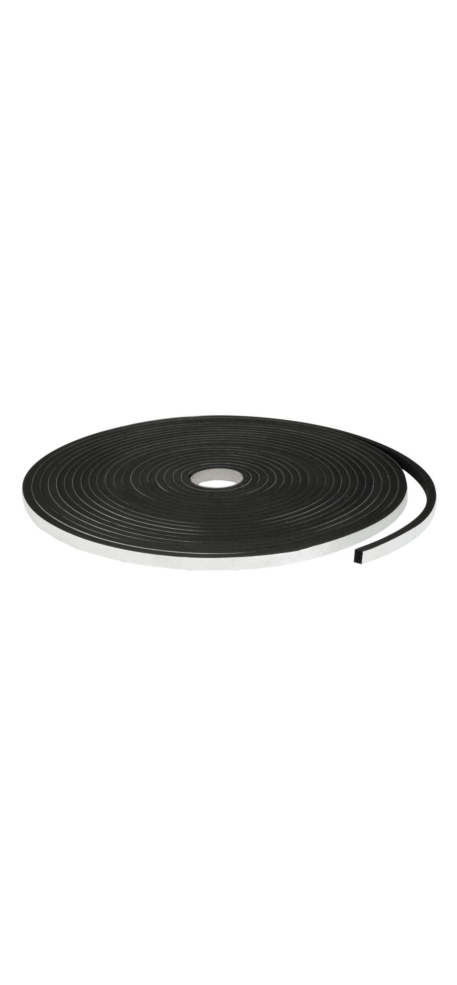 1/4" x 3/8" x 35.5' Black Closed Cell Foam Tape