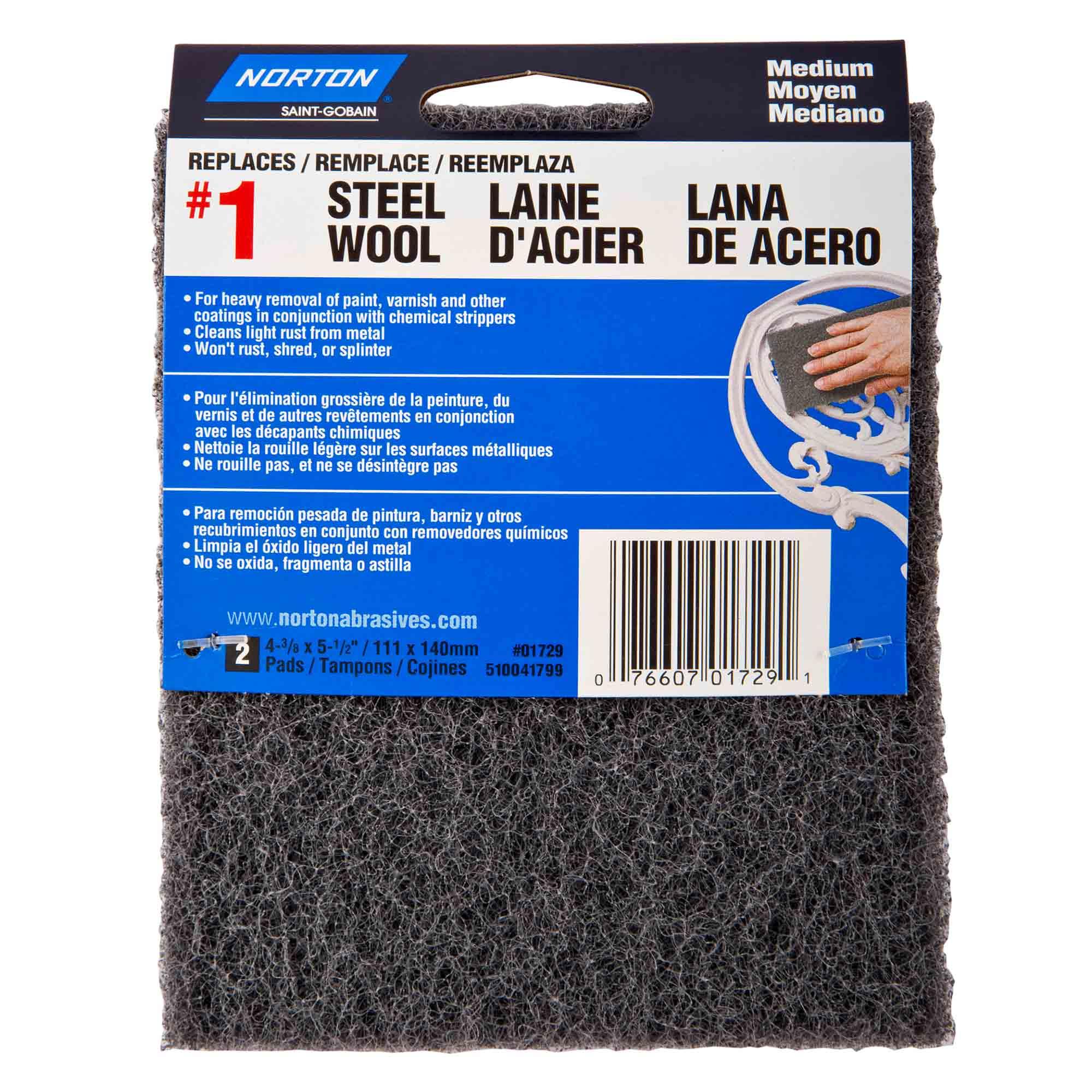 Synthetic Steel Wool Pads Medium-2/Pack