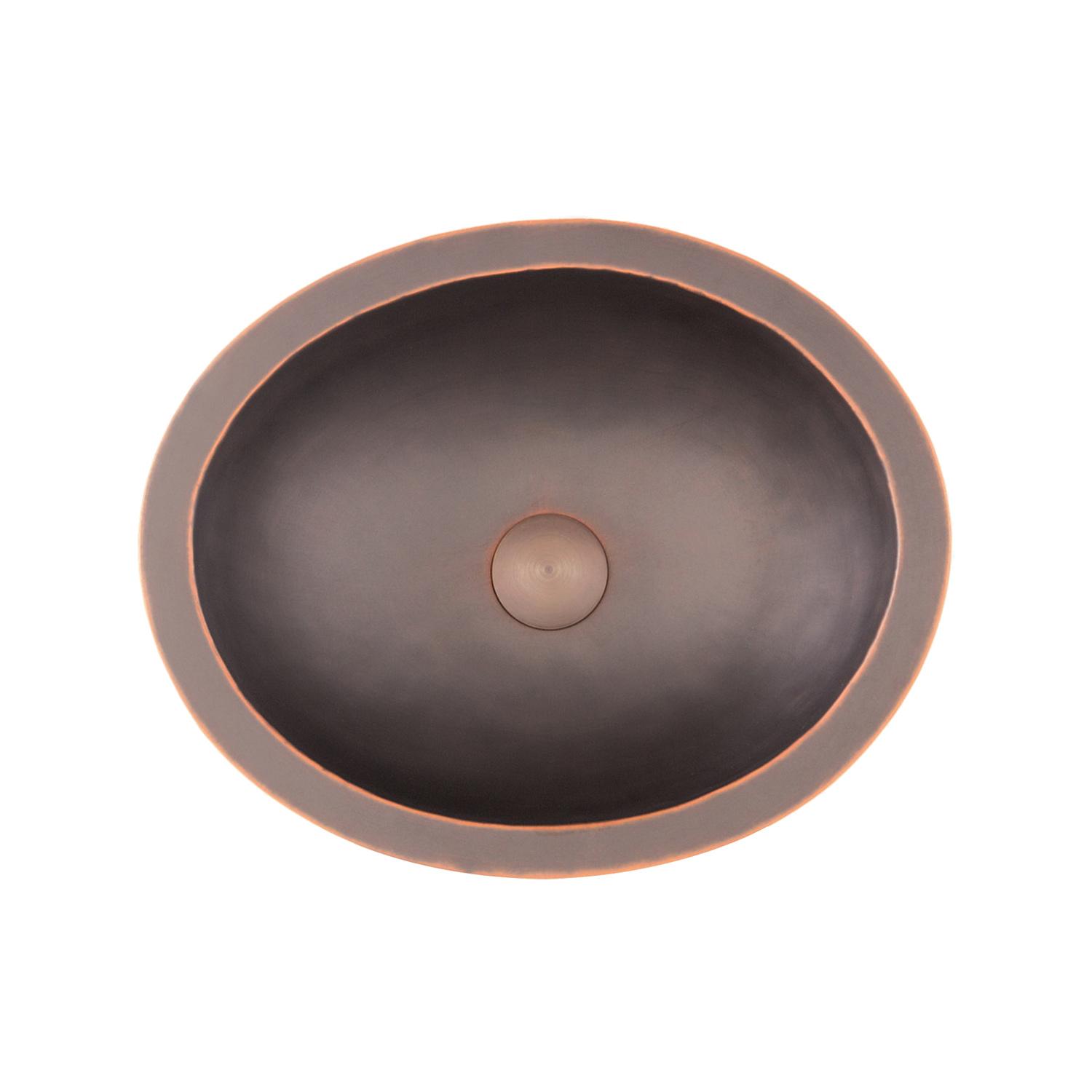 Copper Oval Above Counter Bathroom Sink