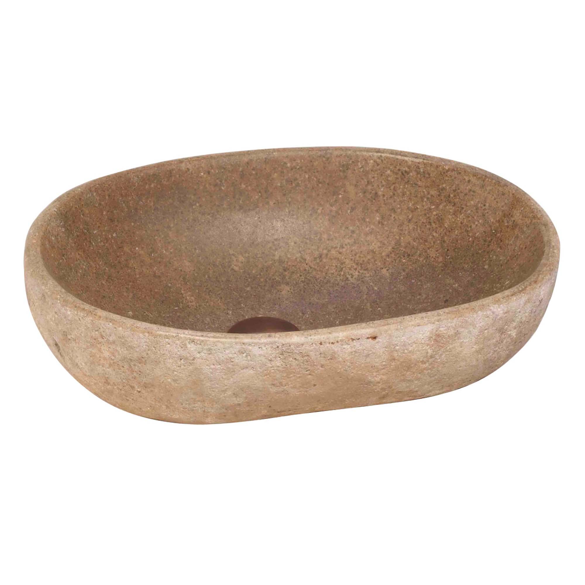 Cobble Stone Irregular Above Counter Bathroom Sink