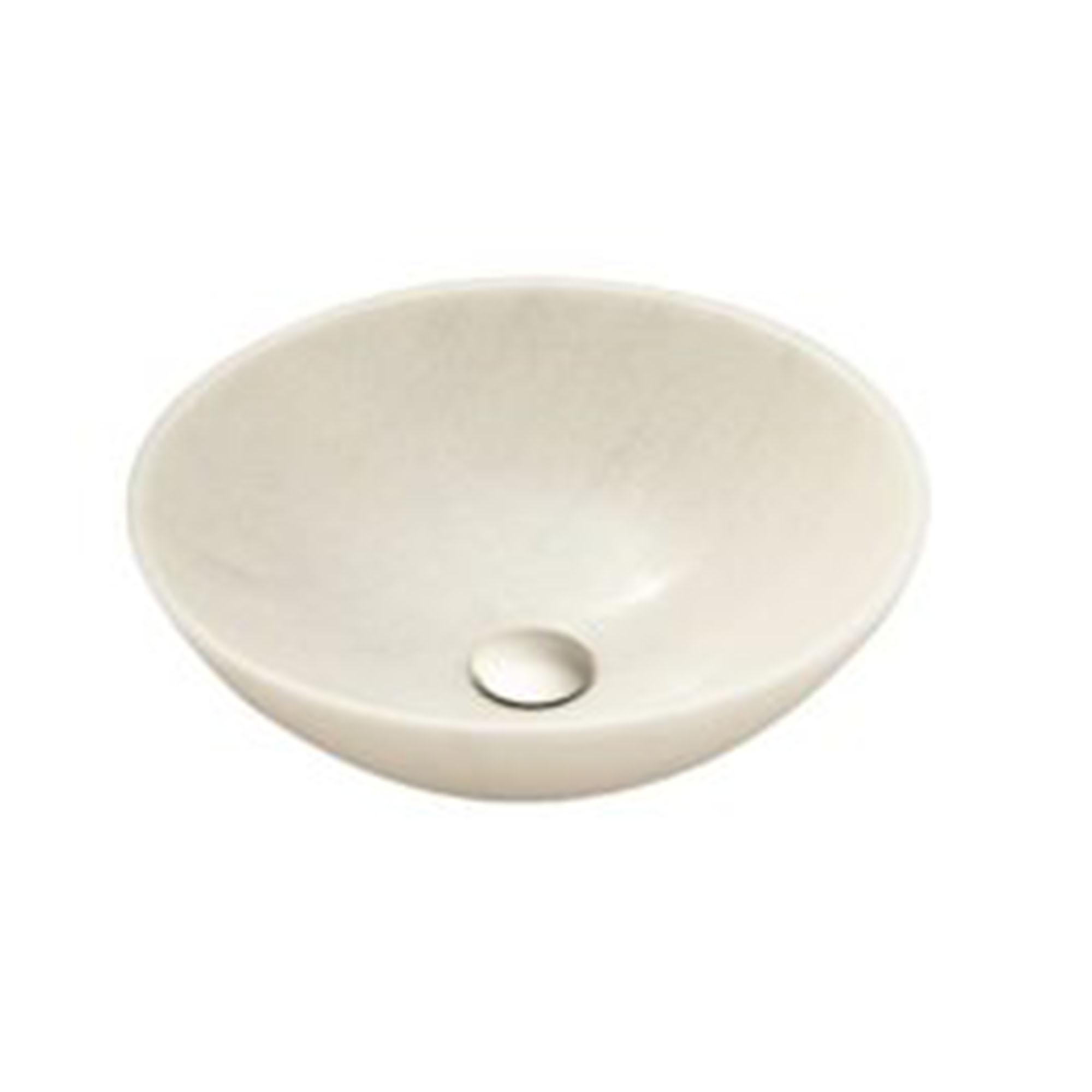 White Marble Round Above Counter Bowl