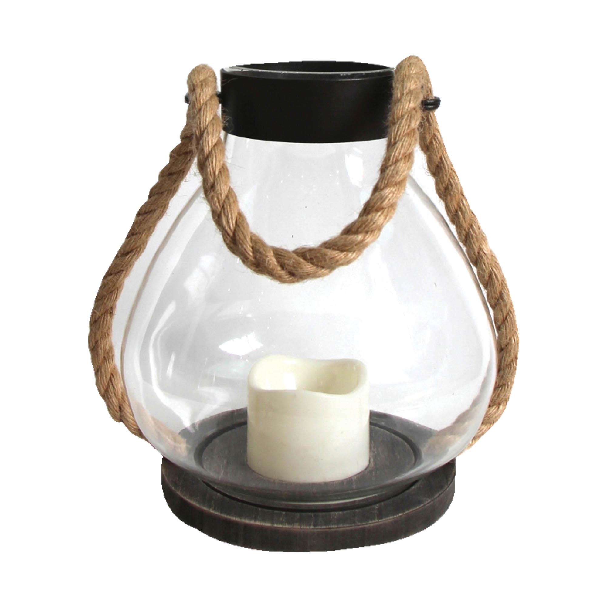Lanterne en verre avec corde 10 pi