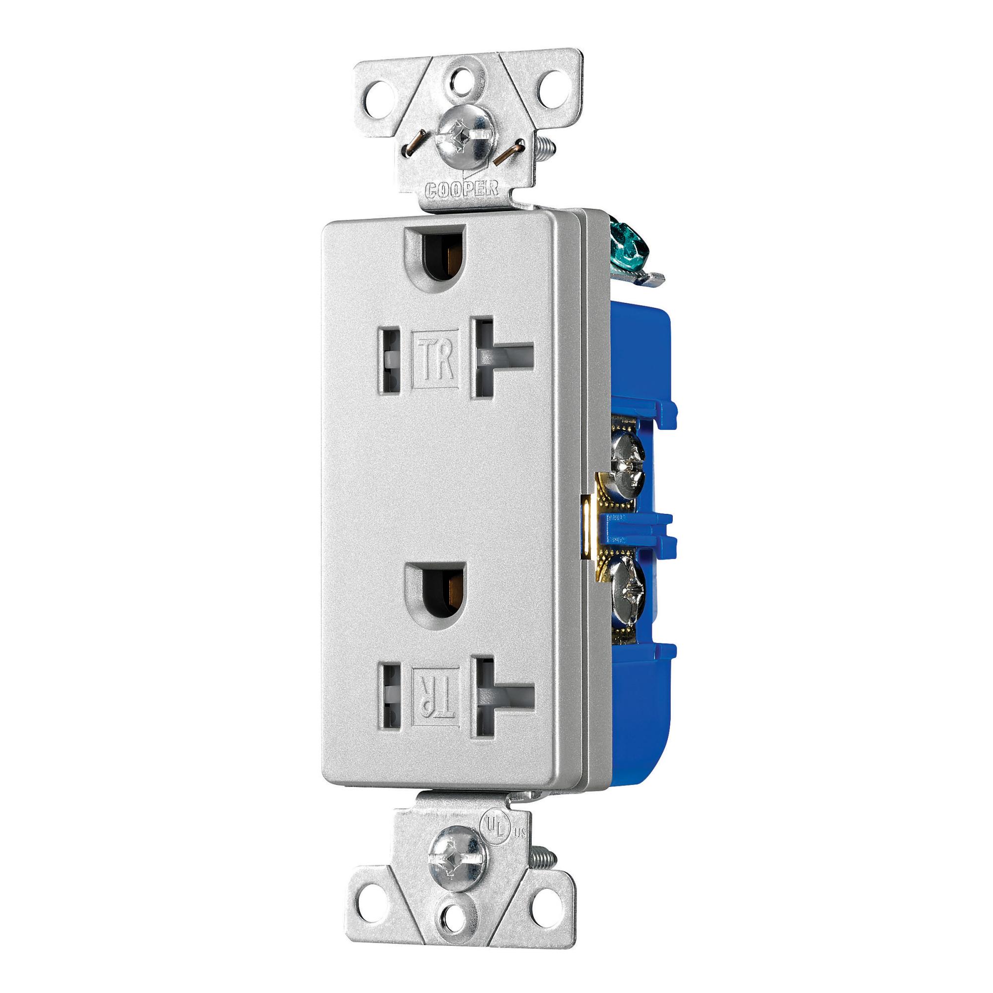 Decorator Duplex Receptacle - Silver Granite