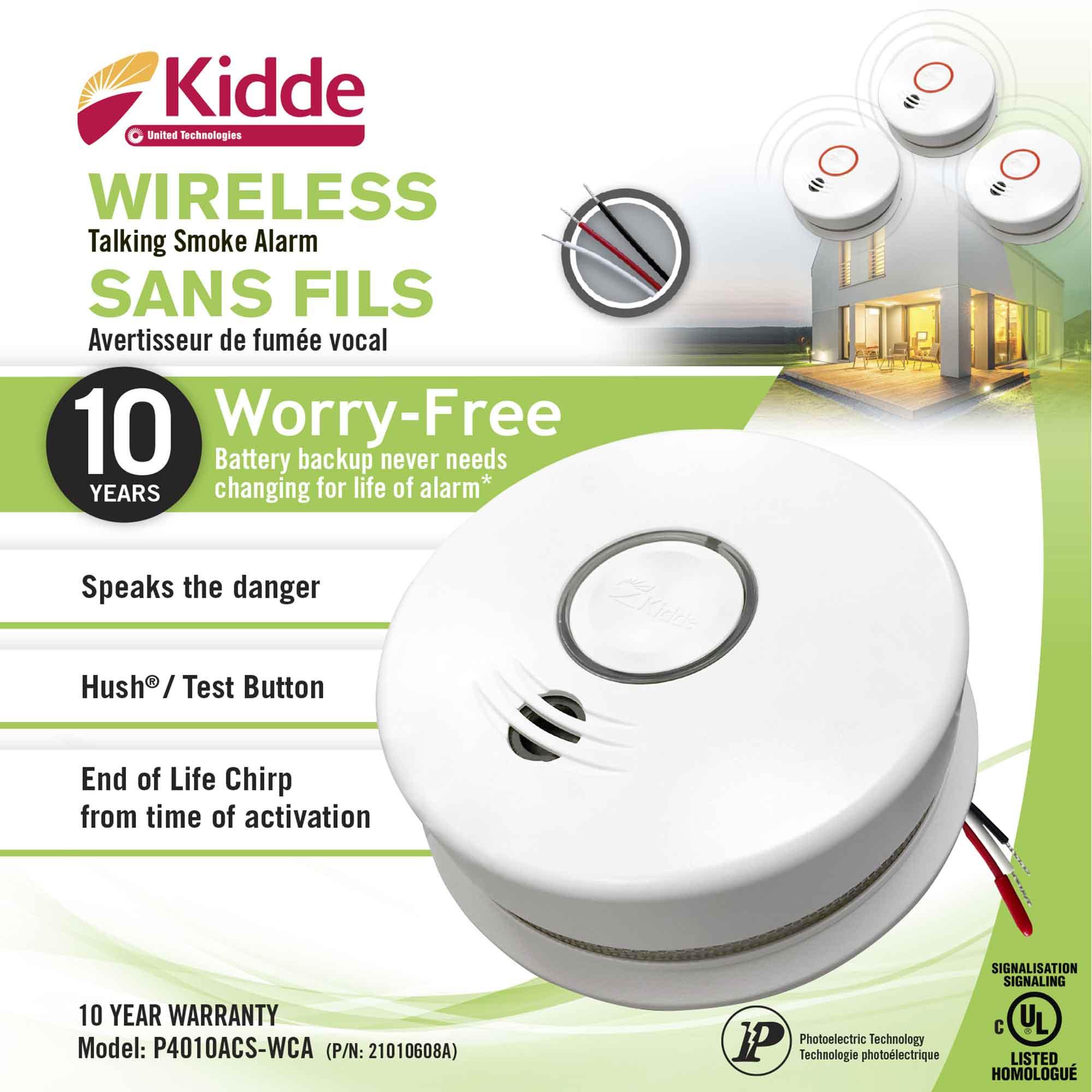 120V AC Wireless Talking Smoke Alarm