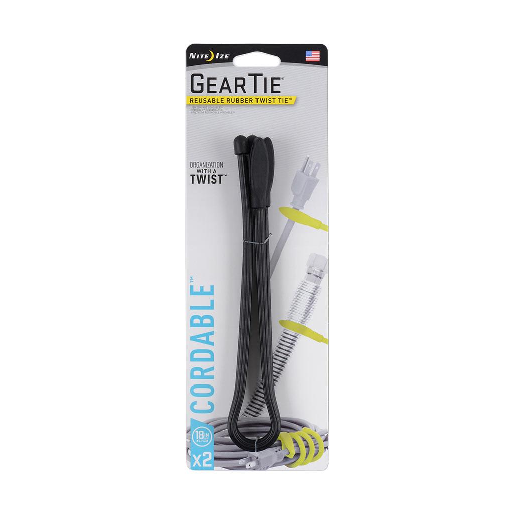 Gear Tie Cordable Twist Tie 18 In. - Black