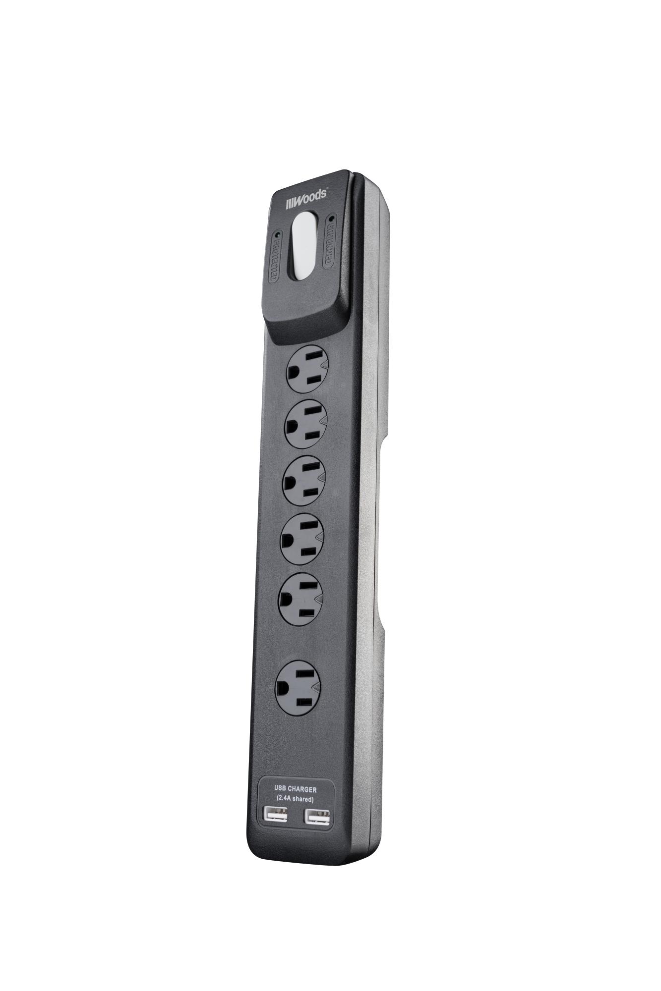 6 Outlet Surge Protector with USb
