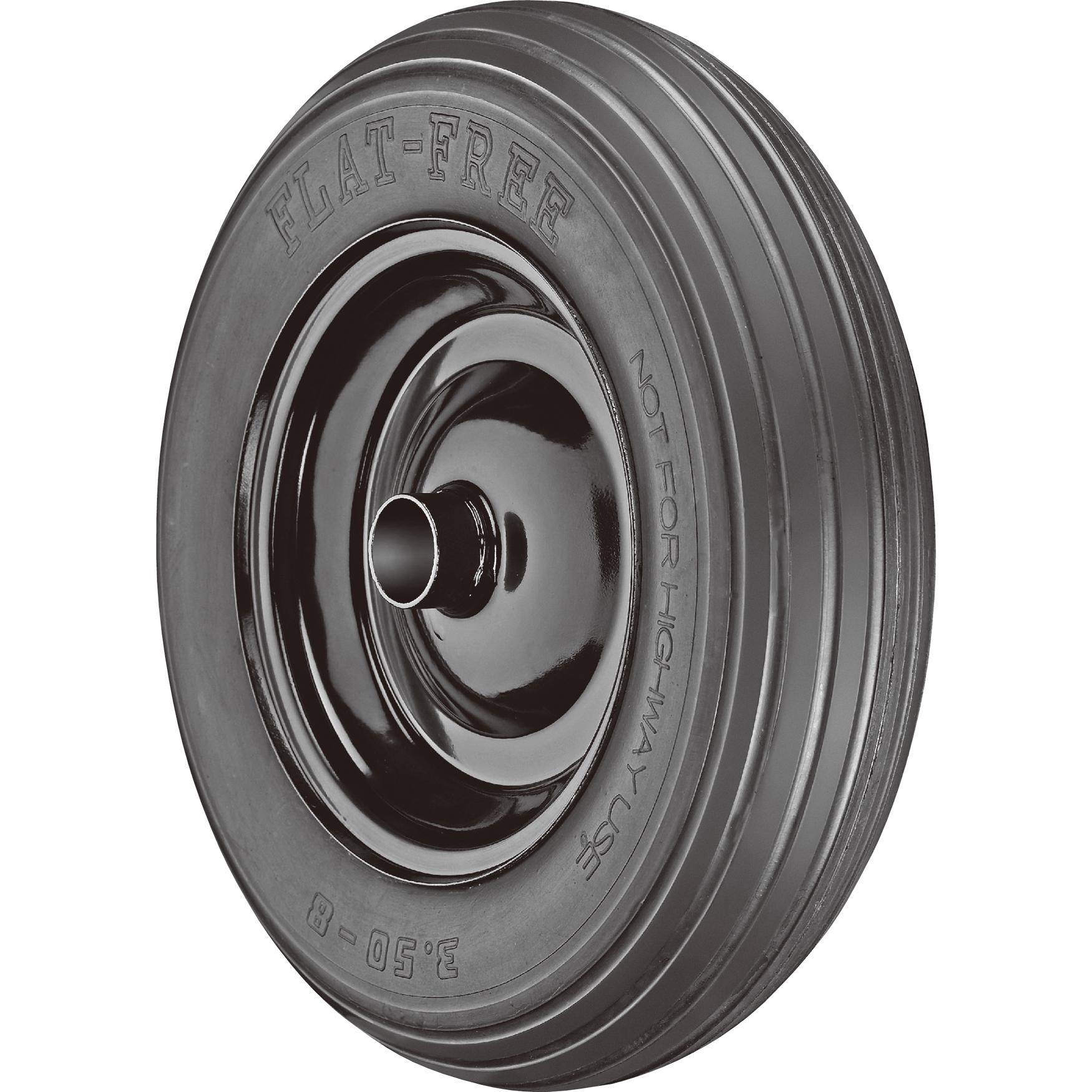 Polyurethane Flat Free Tire 14" x 3.5"-8"
