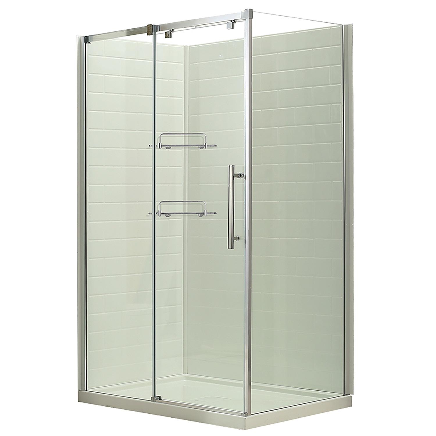 48" Rectangular Tiled Wall Shower