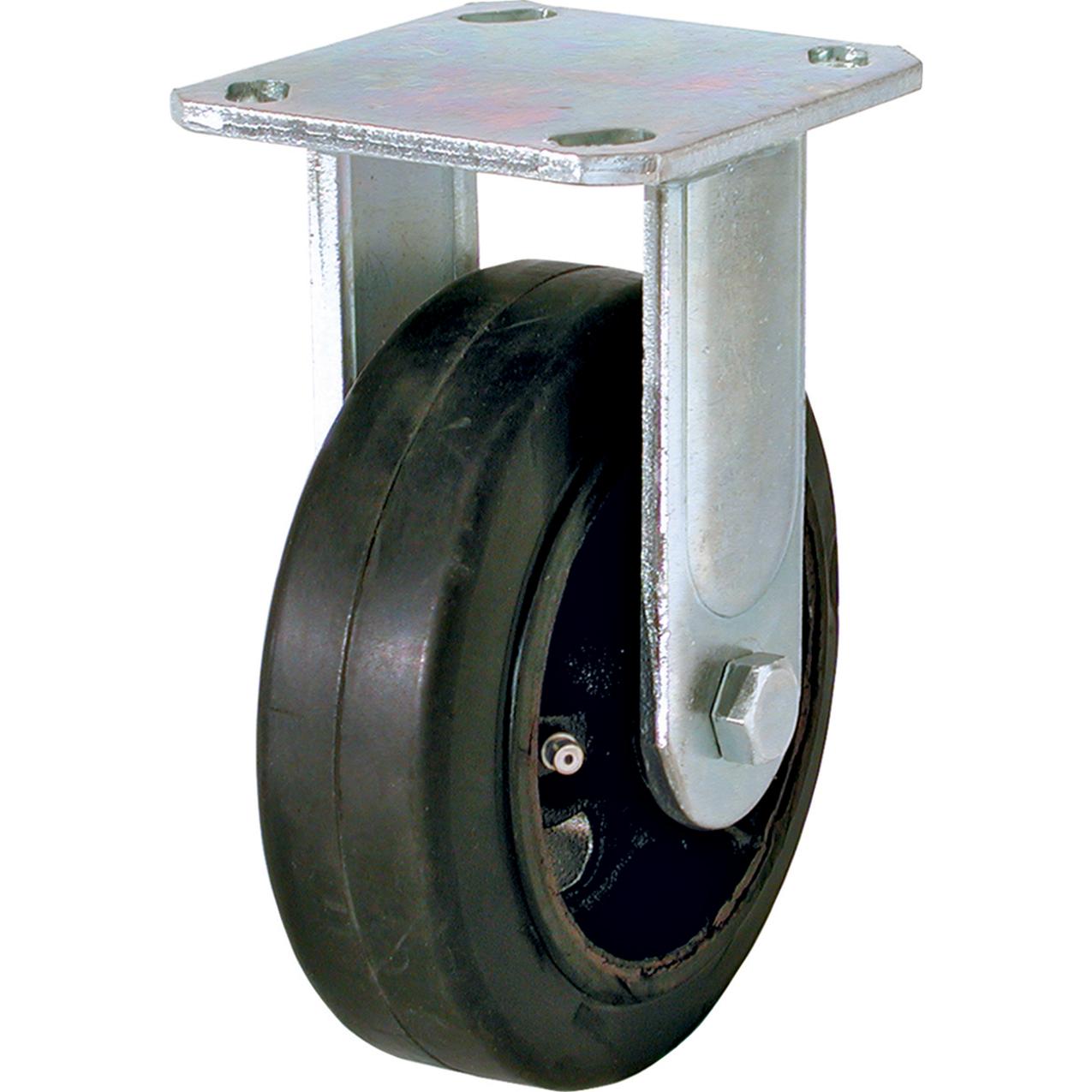 8" Mold on Rubber Rigid Caster