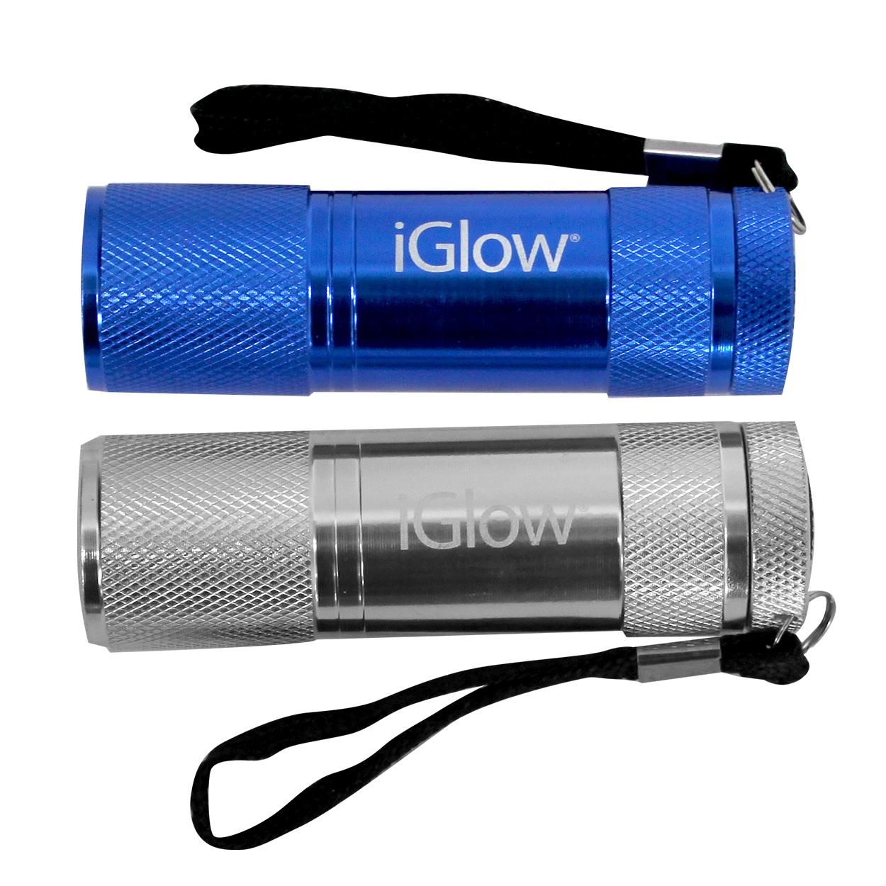 Lampe de poche en aluminium Cob Iglow, 2/pqt