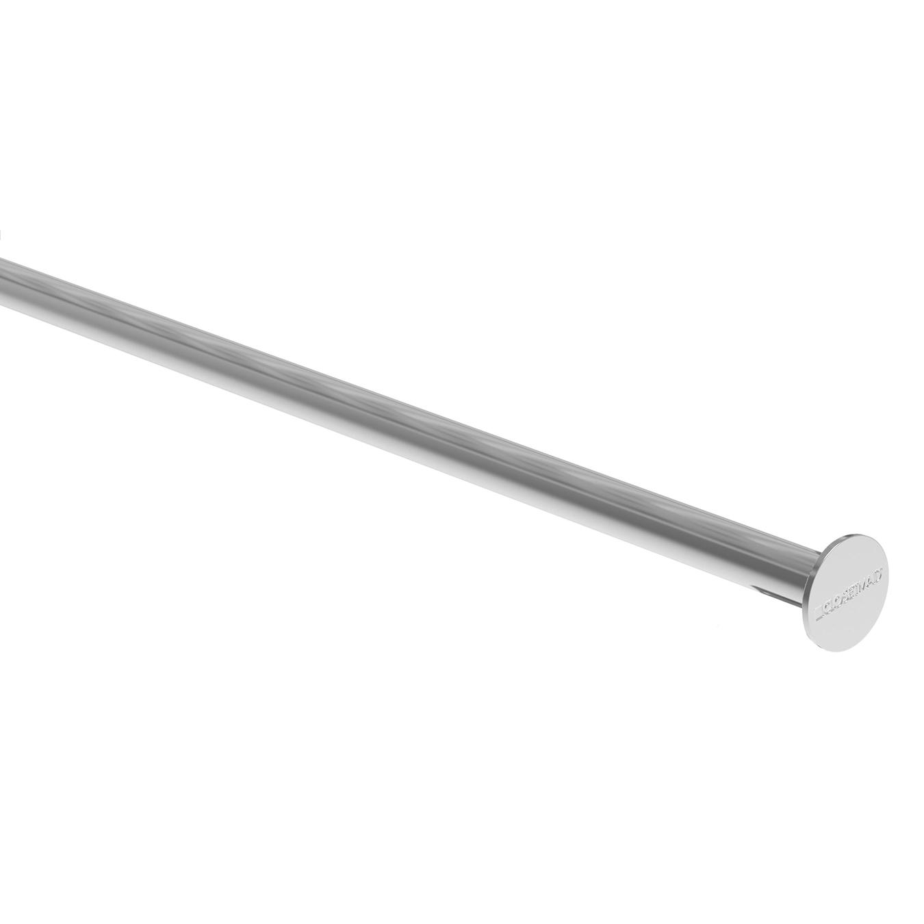 Ventilated Wood Expandable Hang Rod 52-96" in Chrome