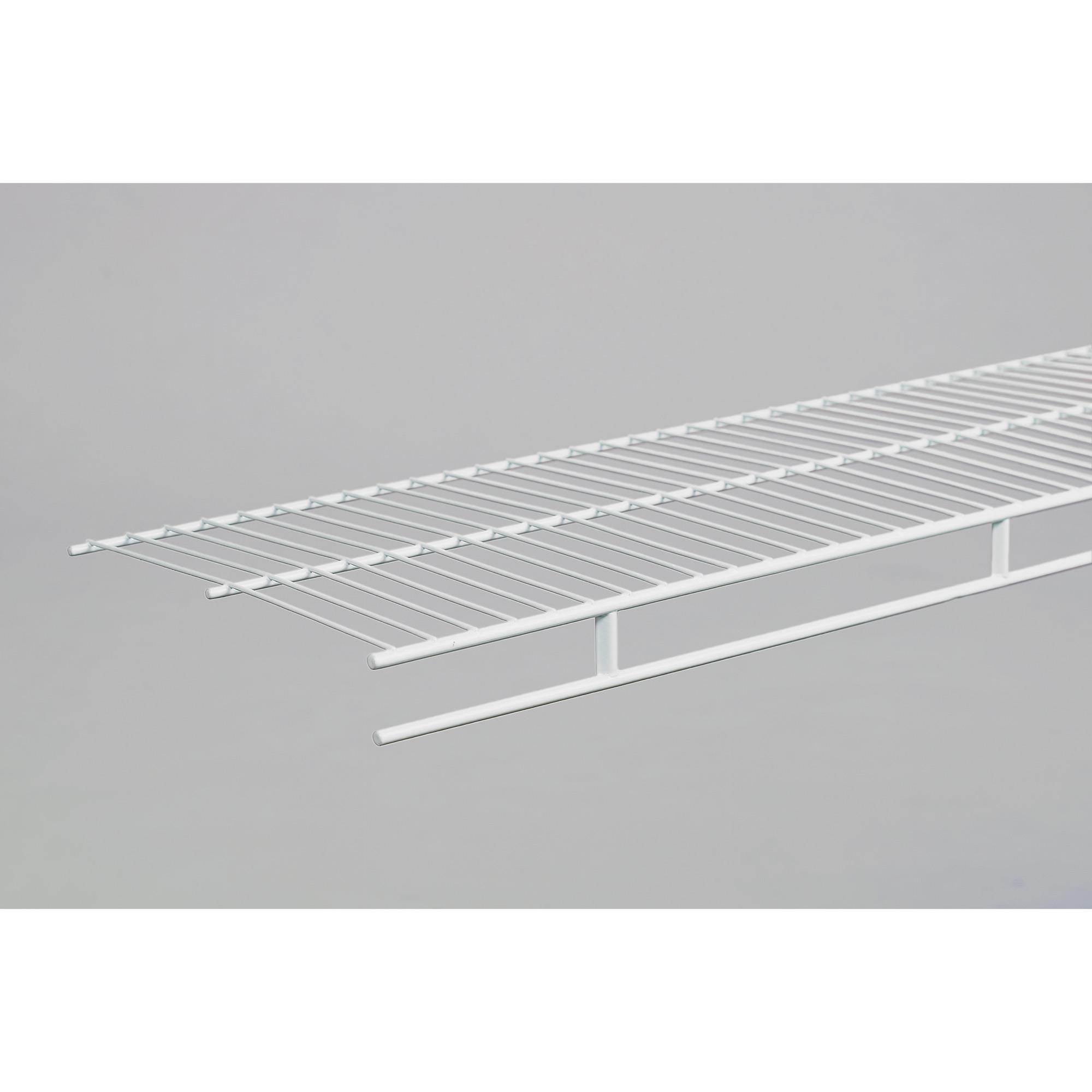 8' x 12" Shelf and Rod Wire Shelf in White
