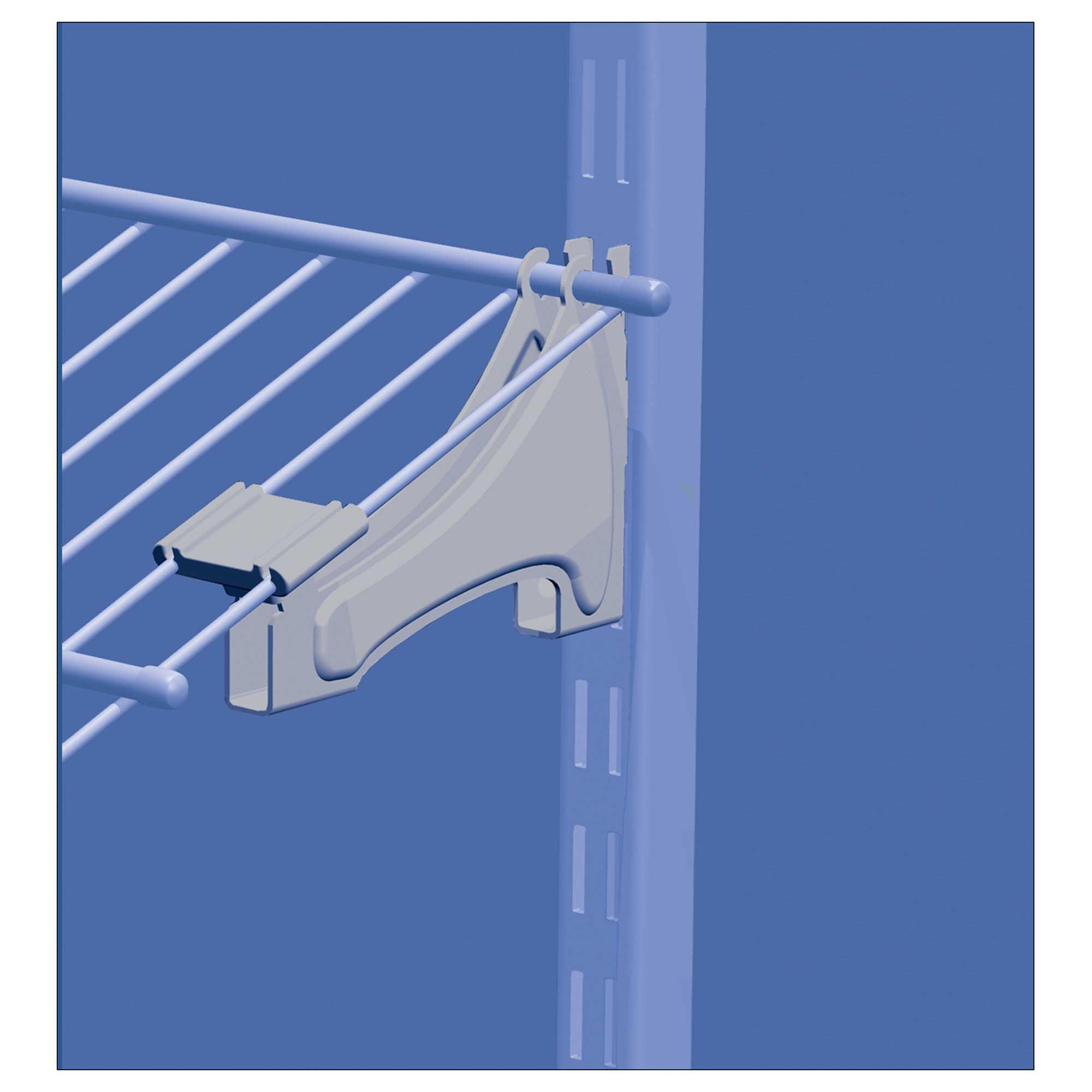 ShelfTrack Shoe Bracket Satin Chrome