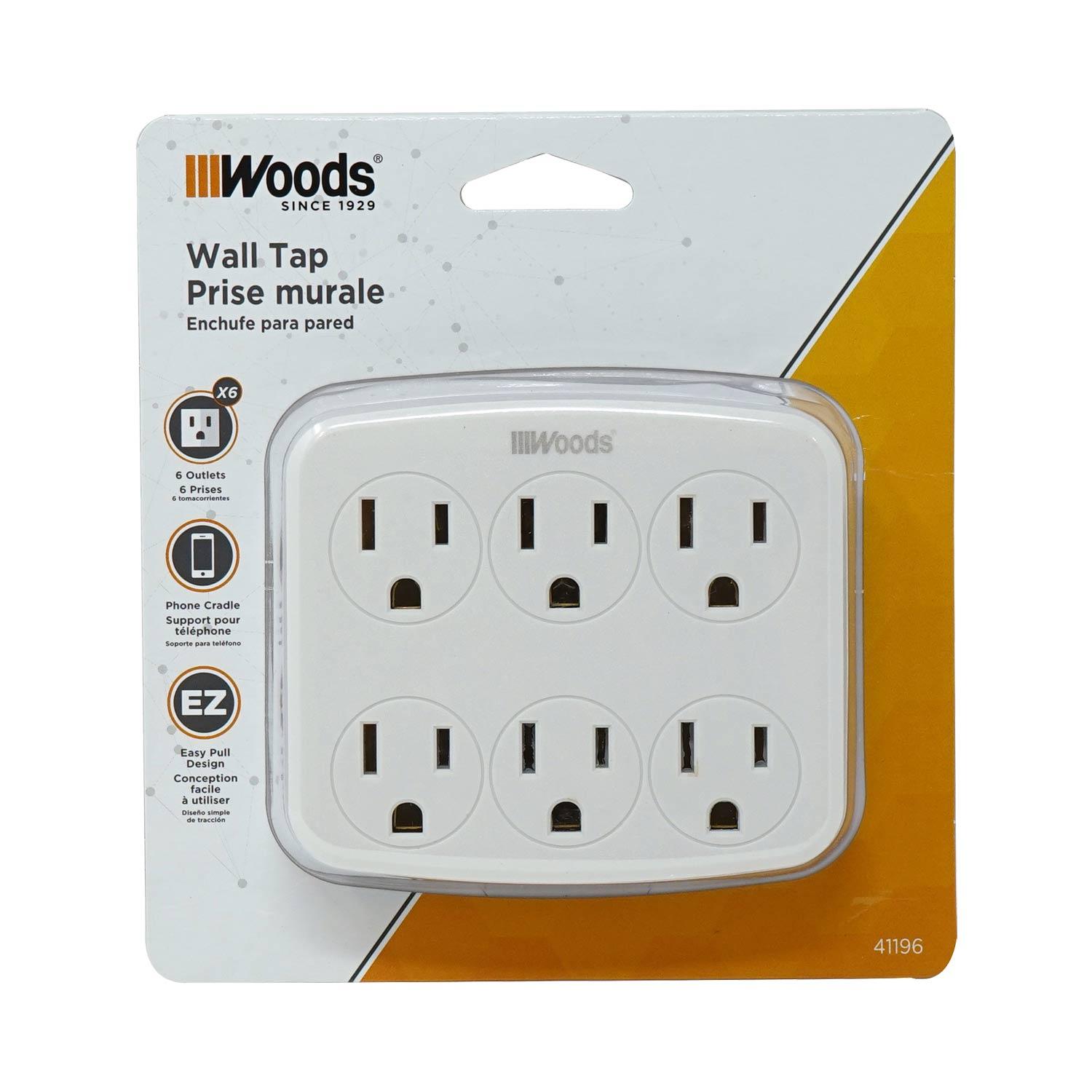 6 Outlet Wall Tap with Phone Cradle