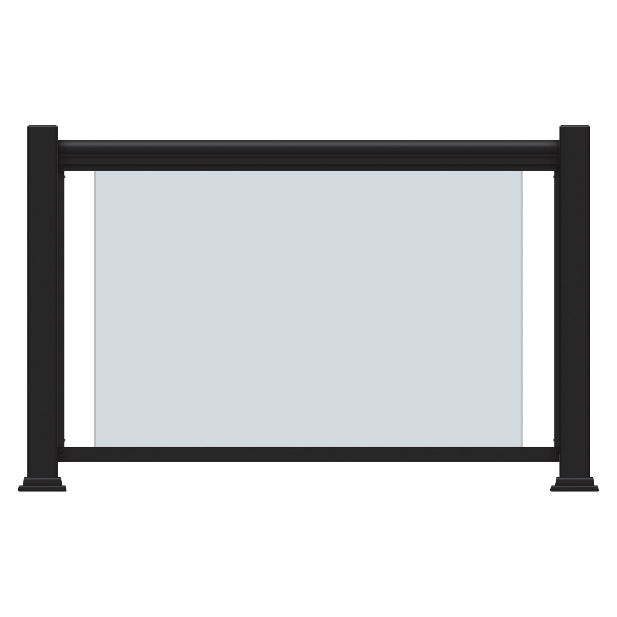 Rampe en aluminium 42 x 72 po, noir